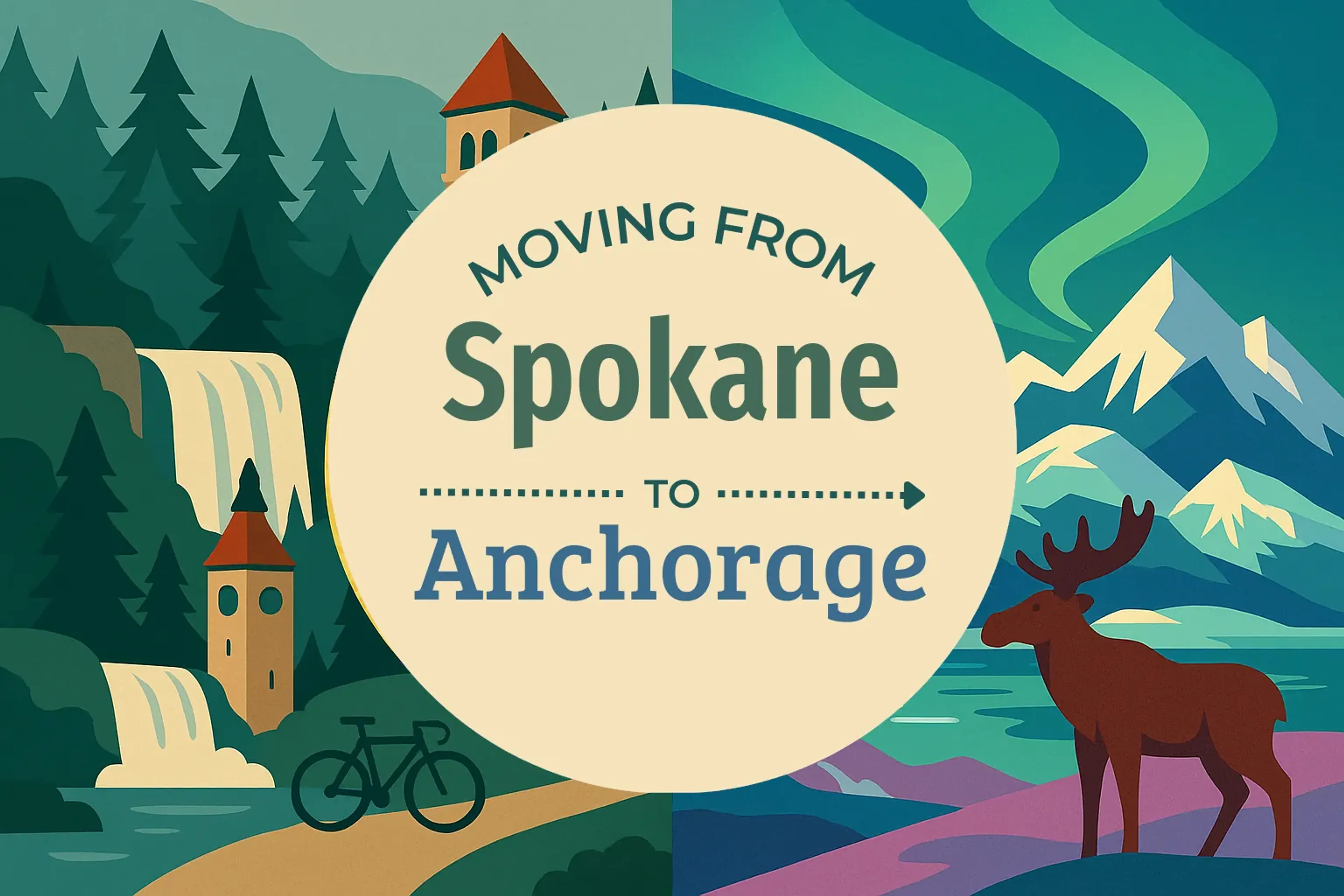 Side-by-side comparison of Spokane to Anchorage moving companies