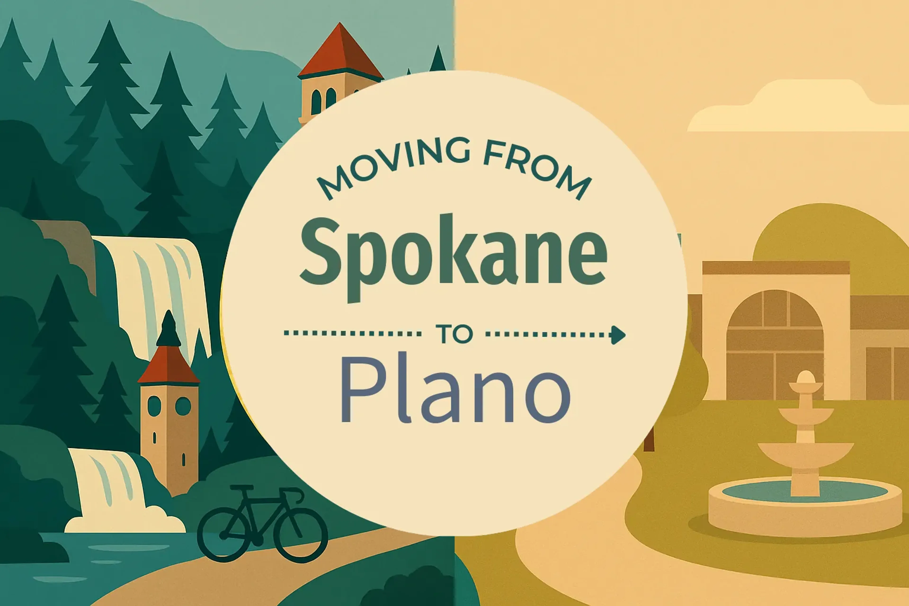 Side-by-side comparison of Spokane to Plano moving companies