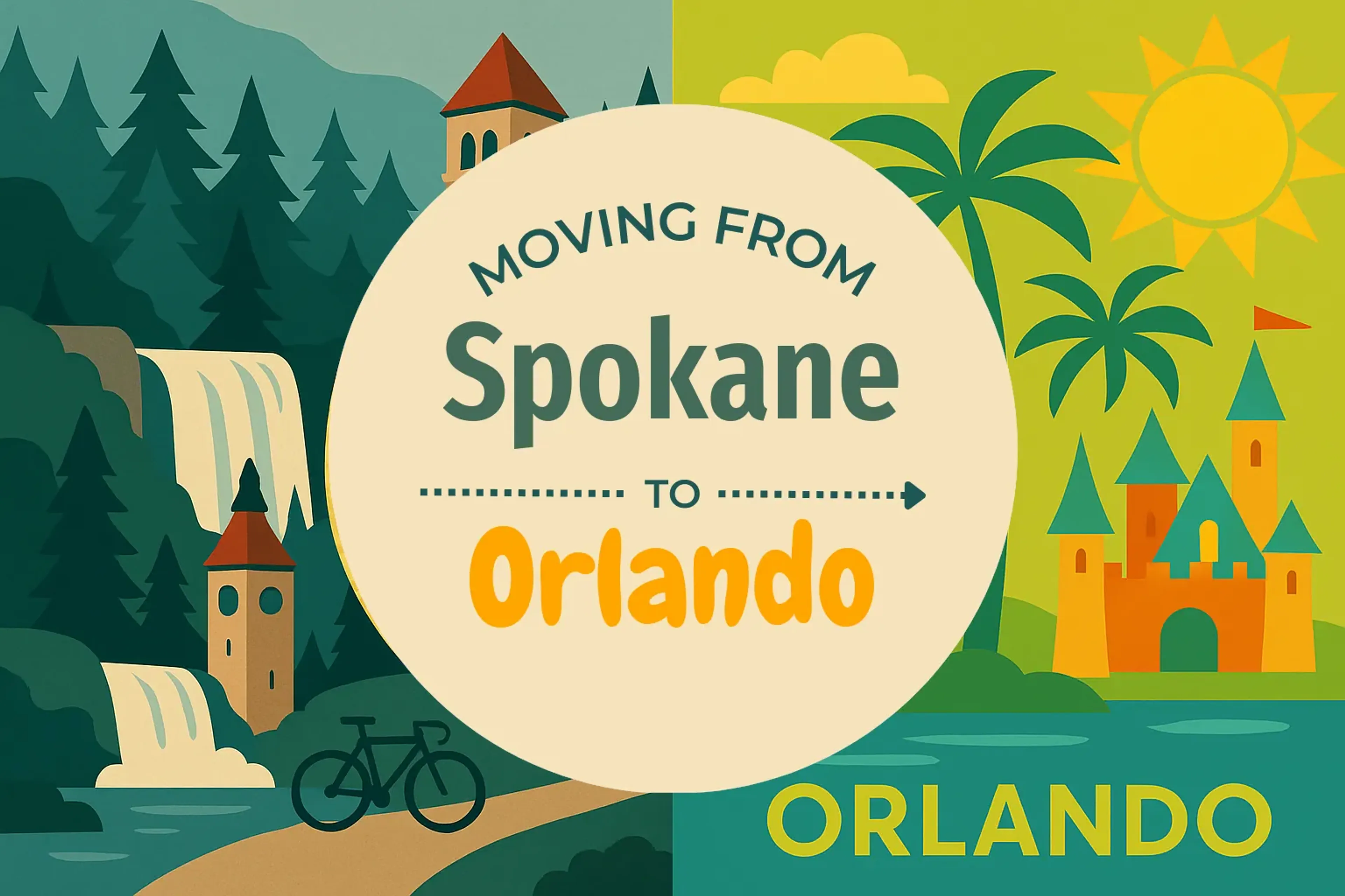 Side-by-side comparison of Spokane to Orlando moving companies