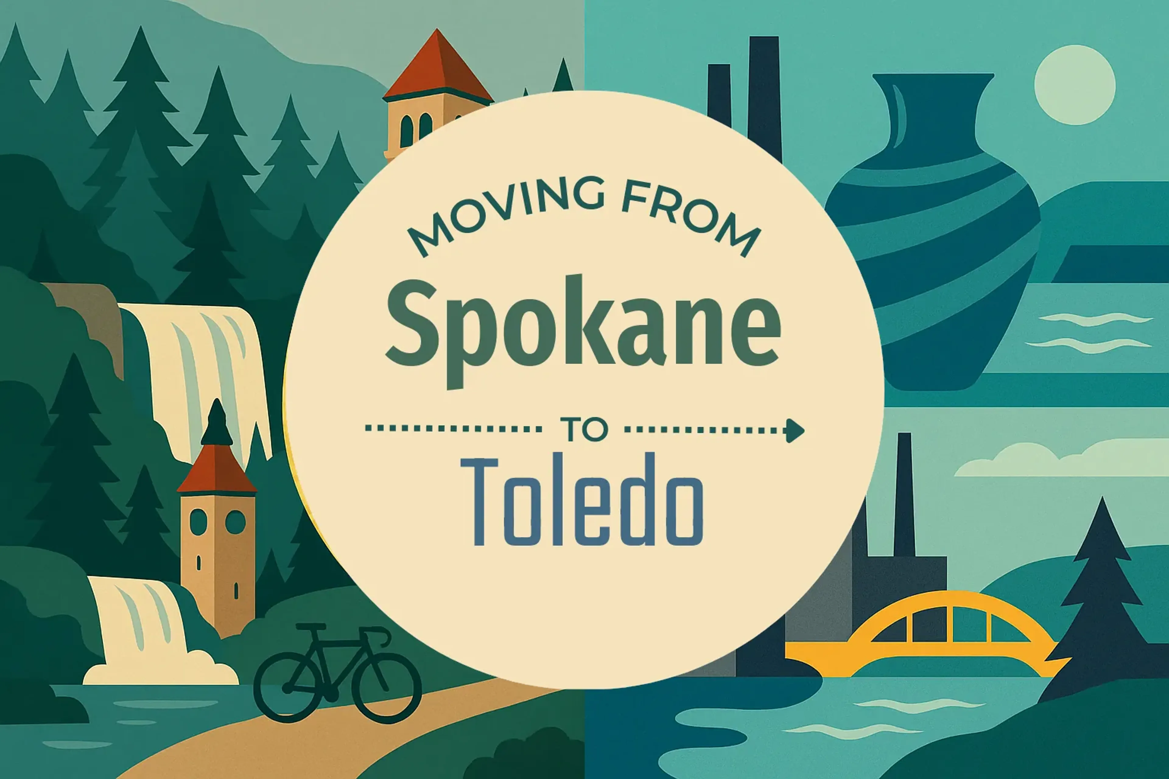 Side-by-side comparison of Spokane to Toledo moving companies