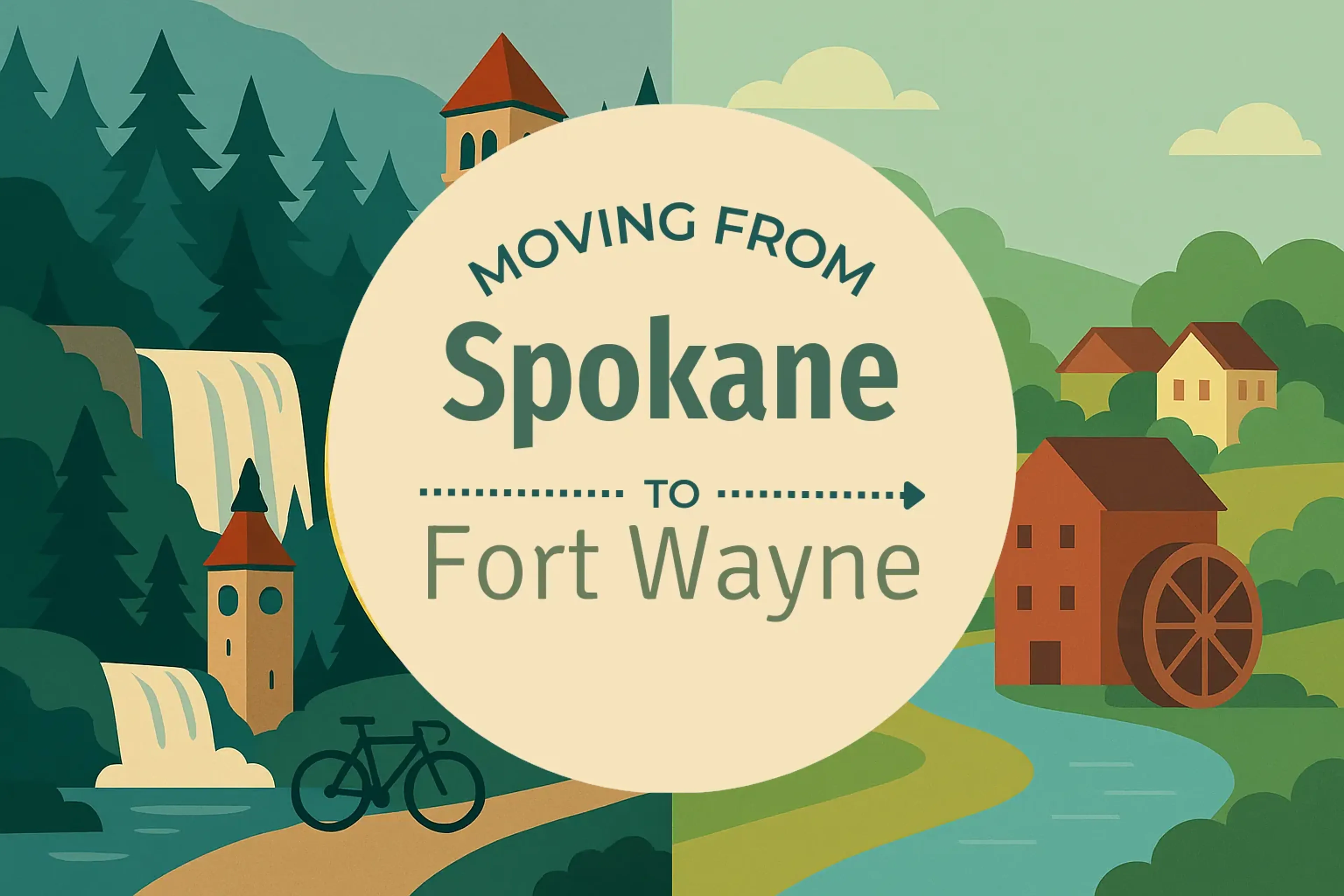 Side-by-side comparison of Spokane to Fort Wayne moving companies