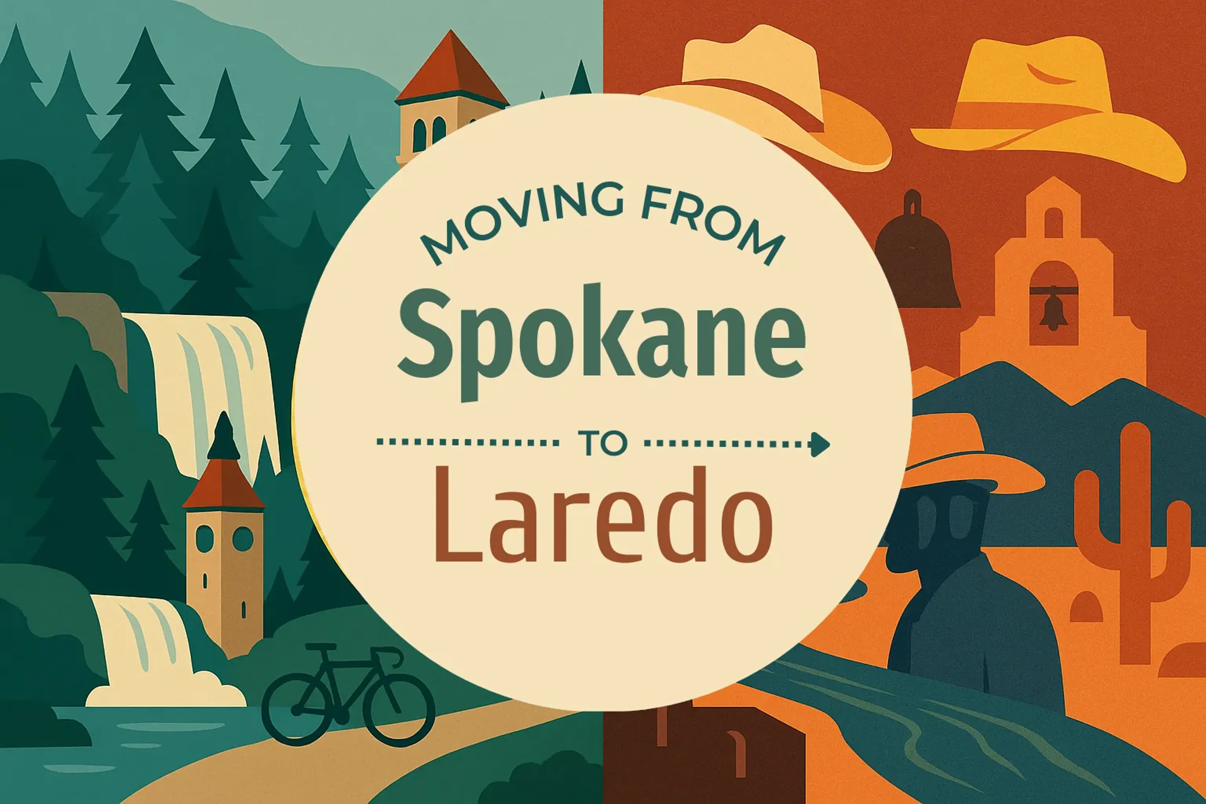 Side-by-side comparison of Spokane to Laredo moving companies