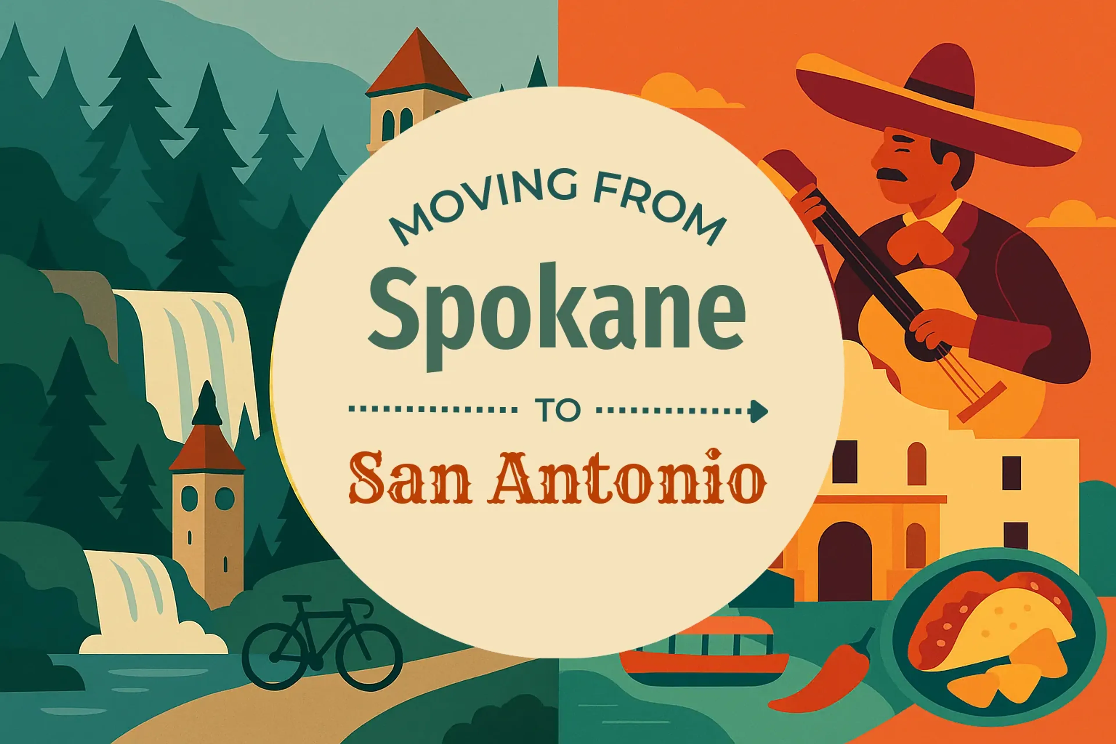 Side-by-side comparison of Spokane to San Antonio moving companies