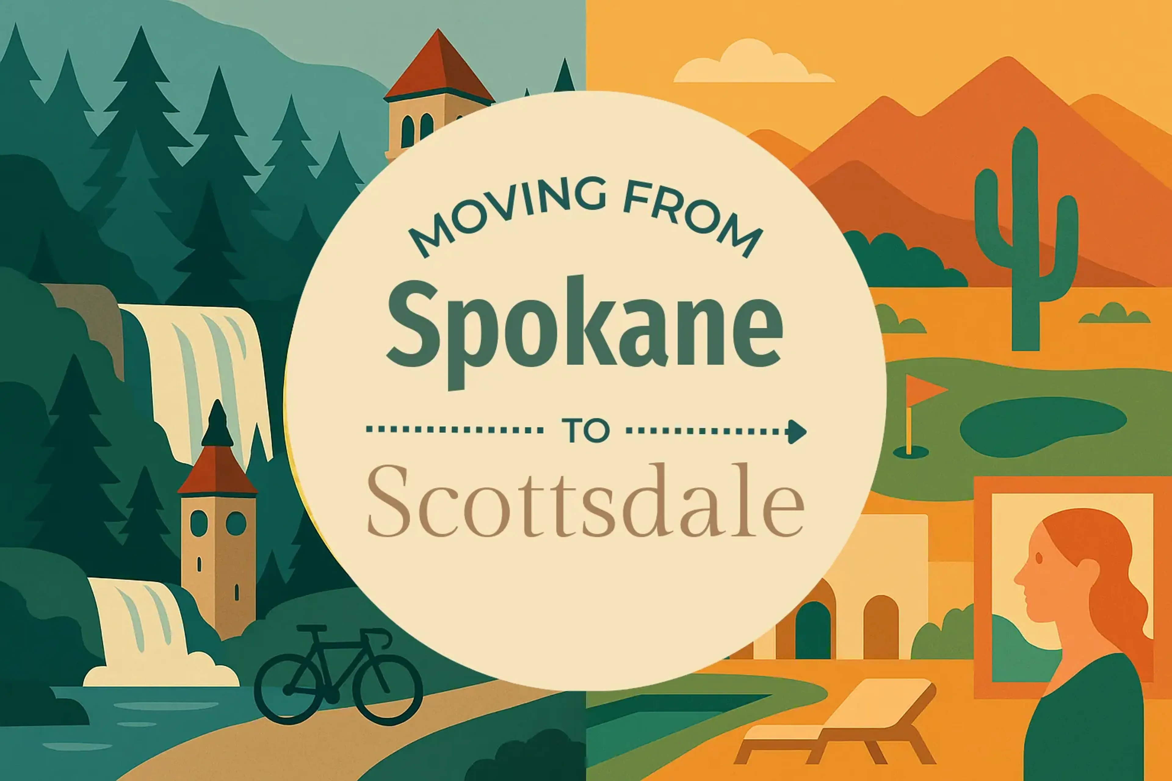 Side-by-side comparison of Spokane to Scottsdale moving companies