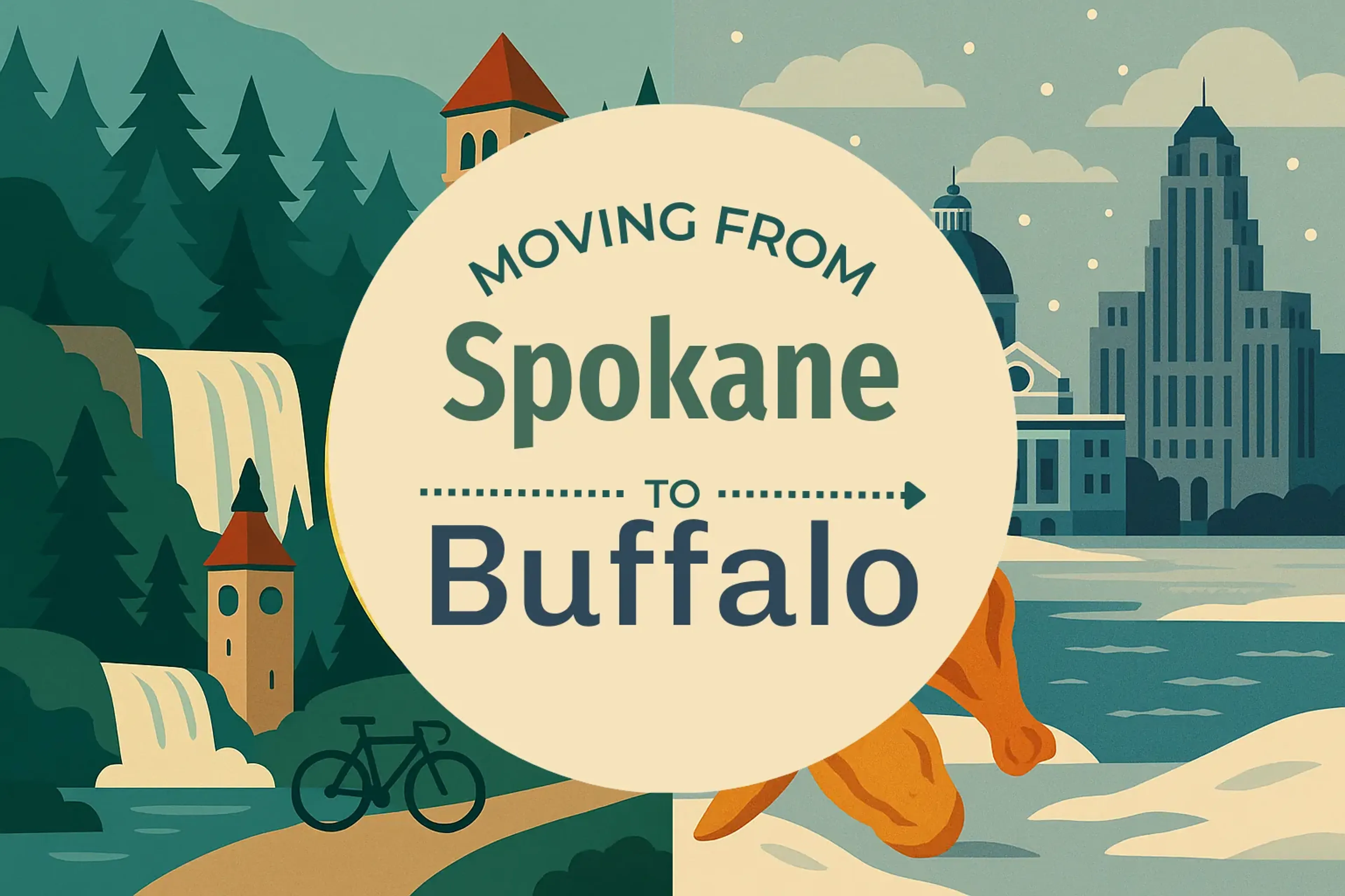 Side-by-side comparison of Spokane to Buffalo moving companies