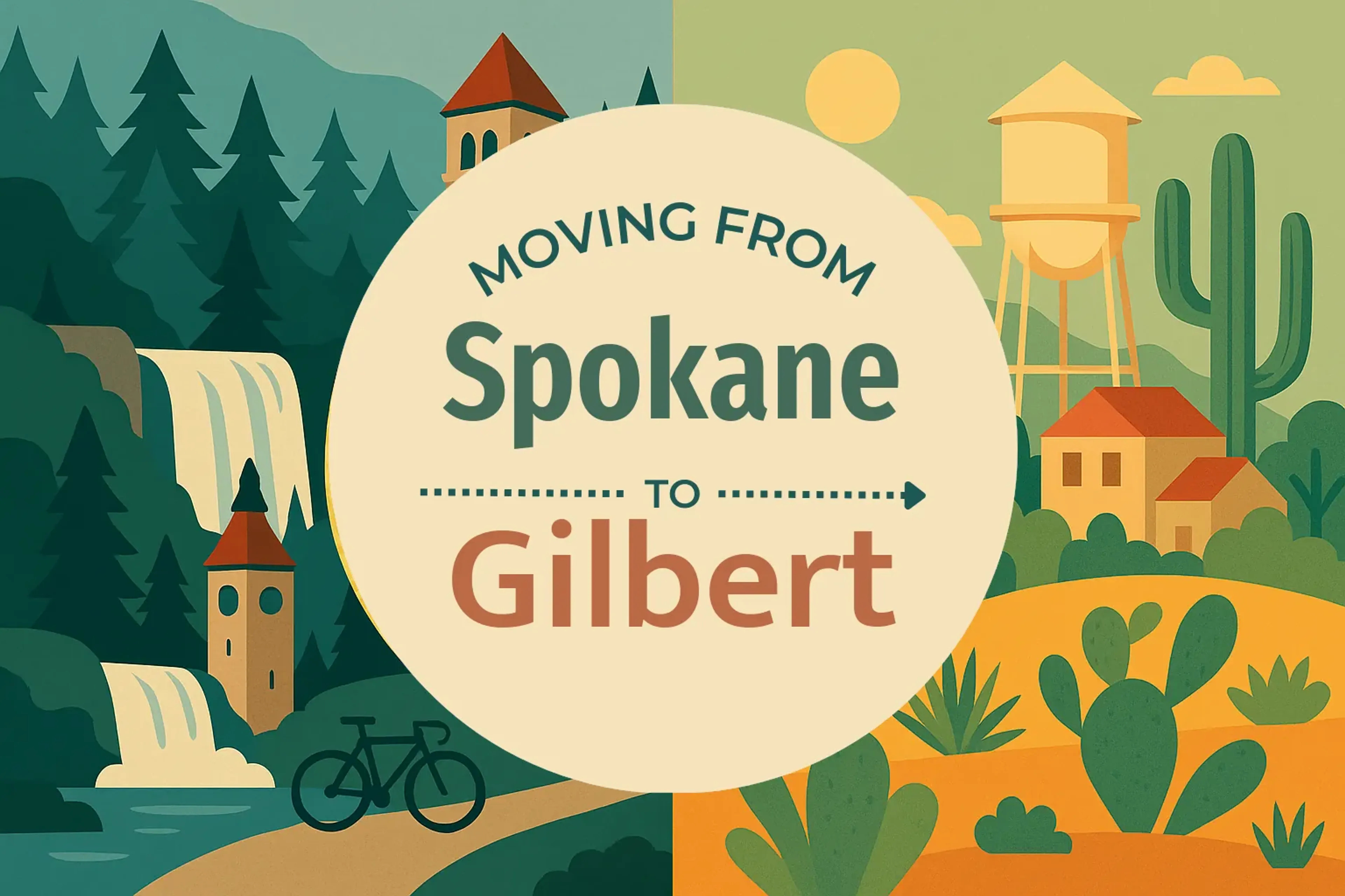 Side-by-side comparison of Spokane to Gilbert moving companies