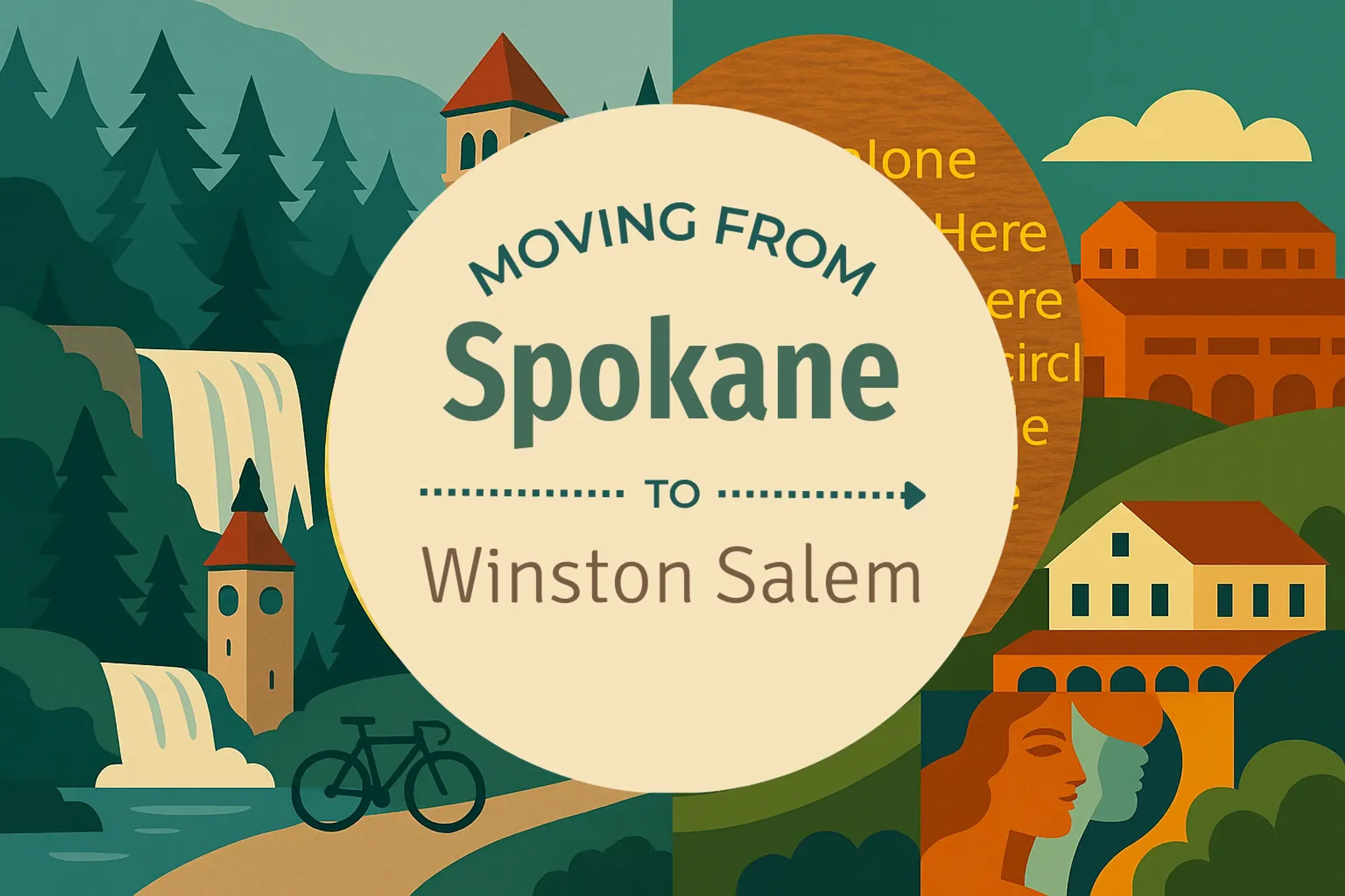 Side-by-side comparison of Spokane to Winston Salem moving companies