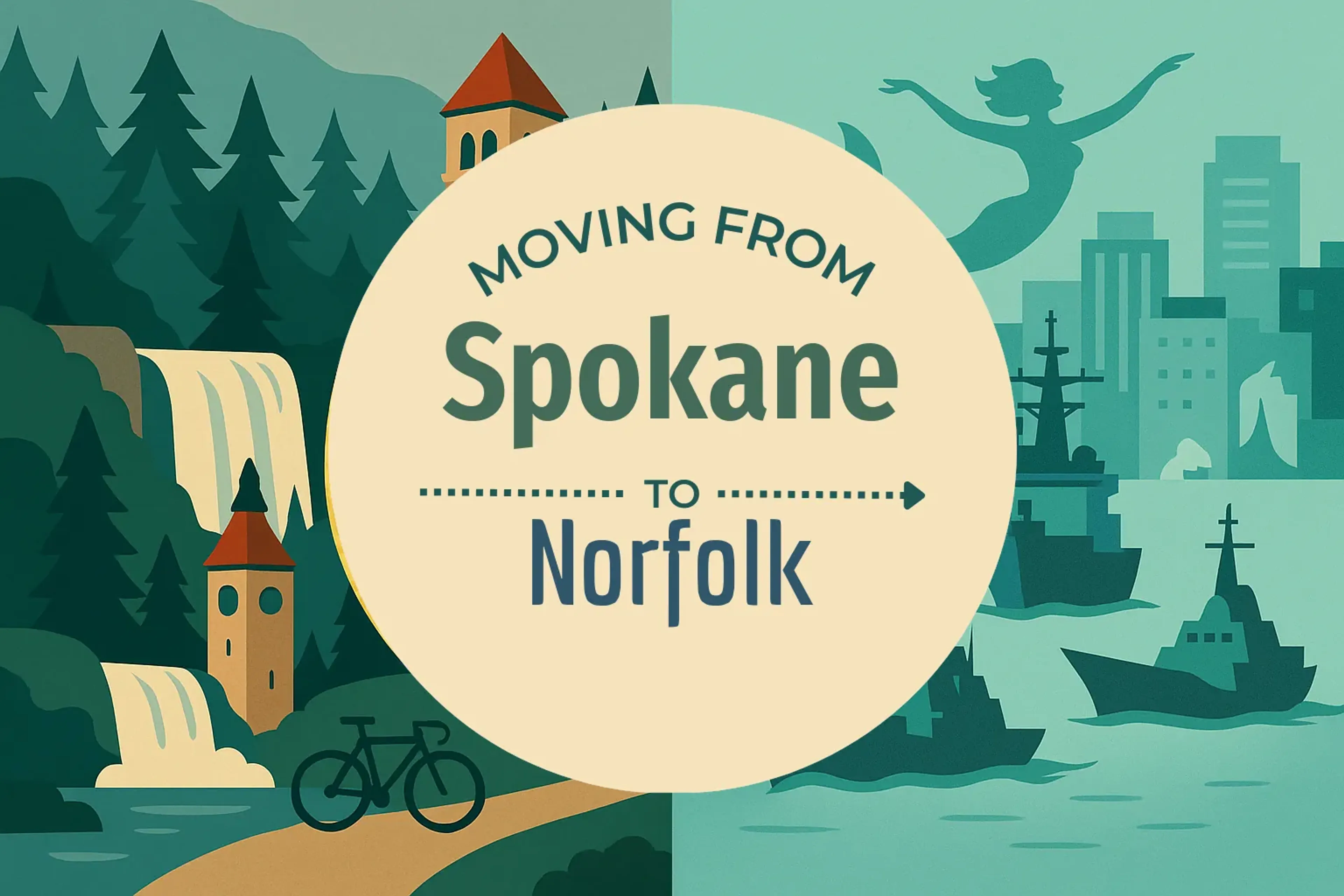 Side-by-side comparison of Spokane to Norfolk moving companies