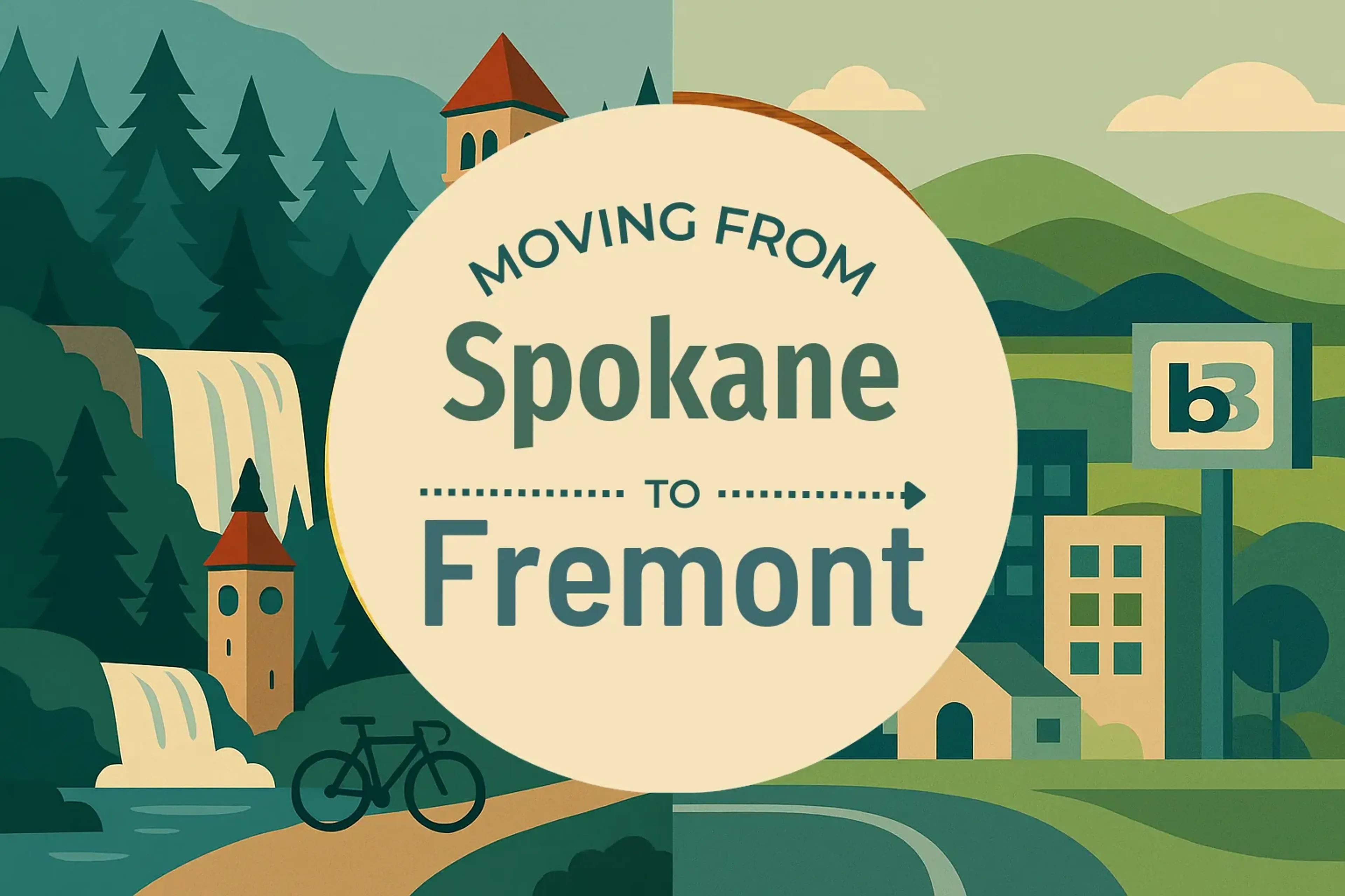 Side-by-side comparison of Spokane to Fremont moving companies