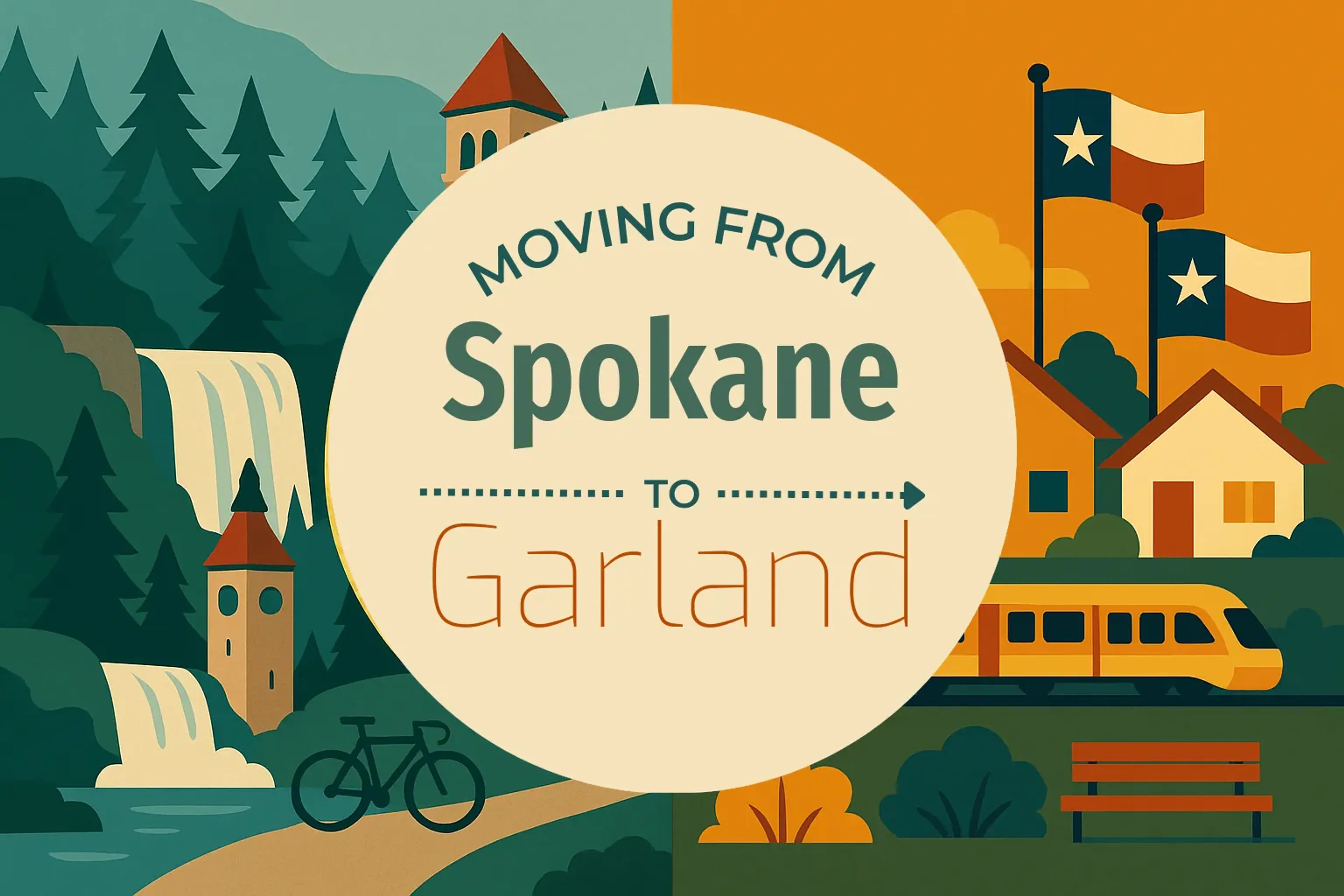 Side-by-side comparison of Spokane to Garland moving companies