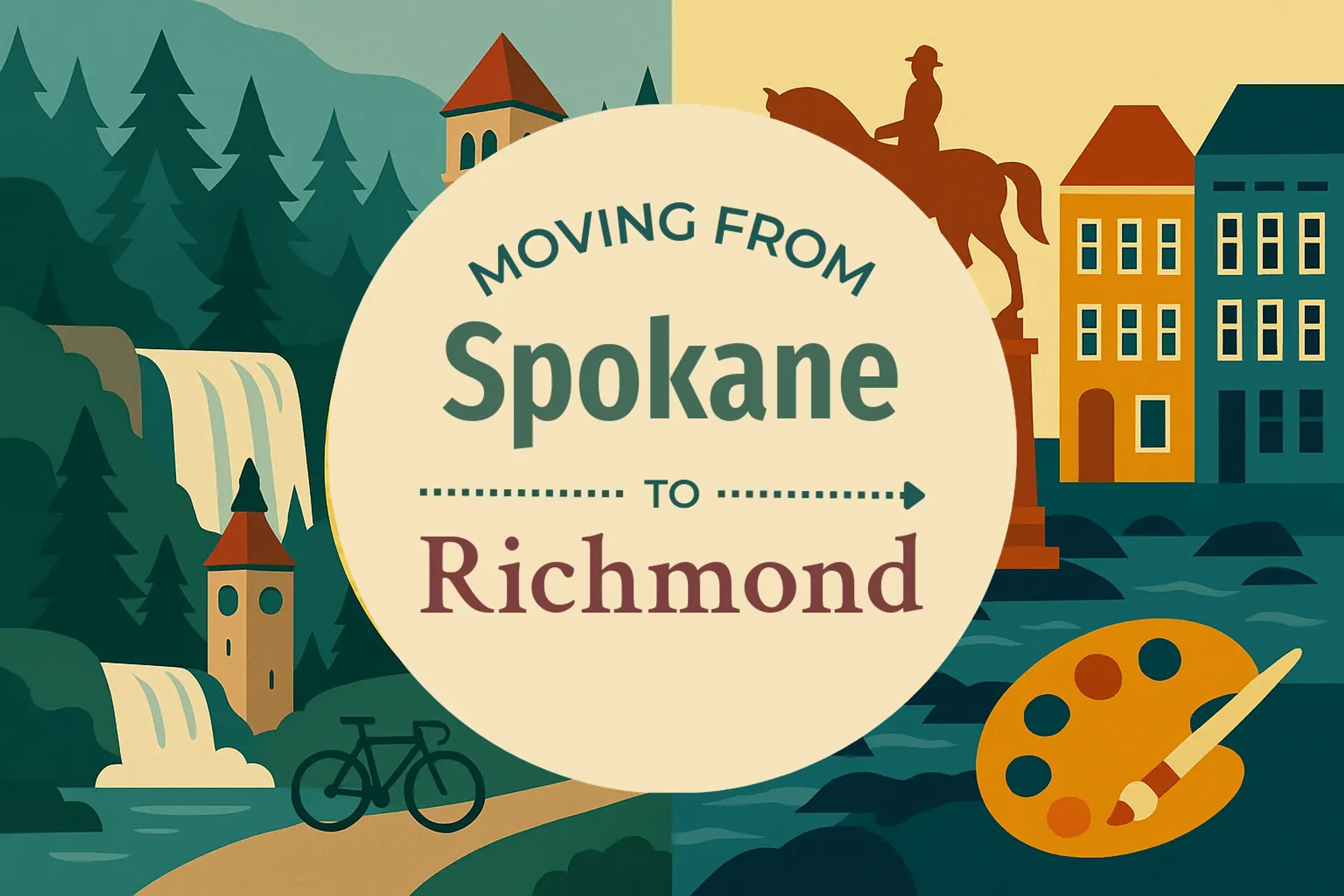 Side-by-side comparison of Spokane to Richmond moving companies