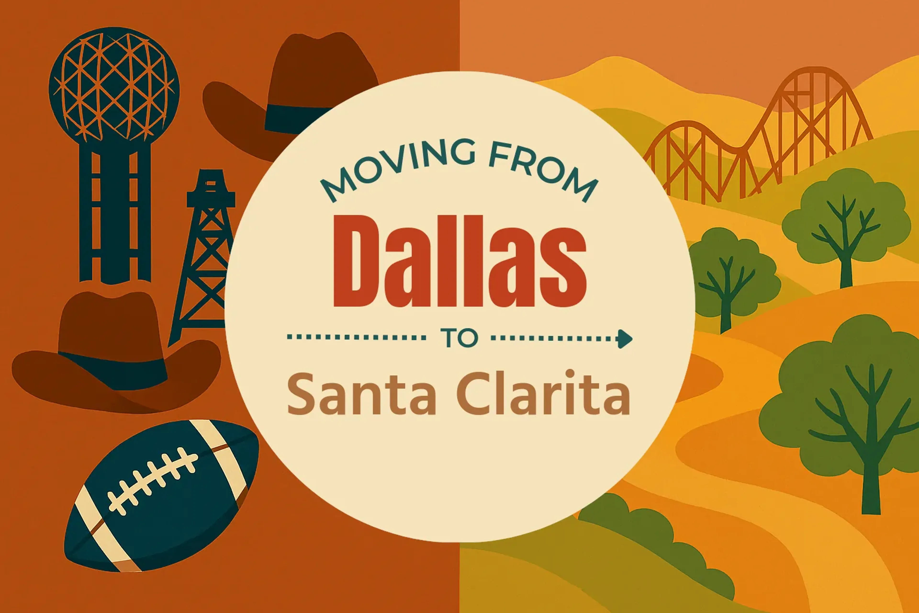 Side-by-side comparison of Dallas to Santa Clarita moving companies