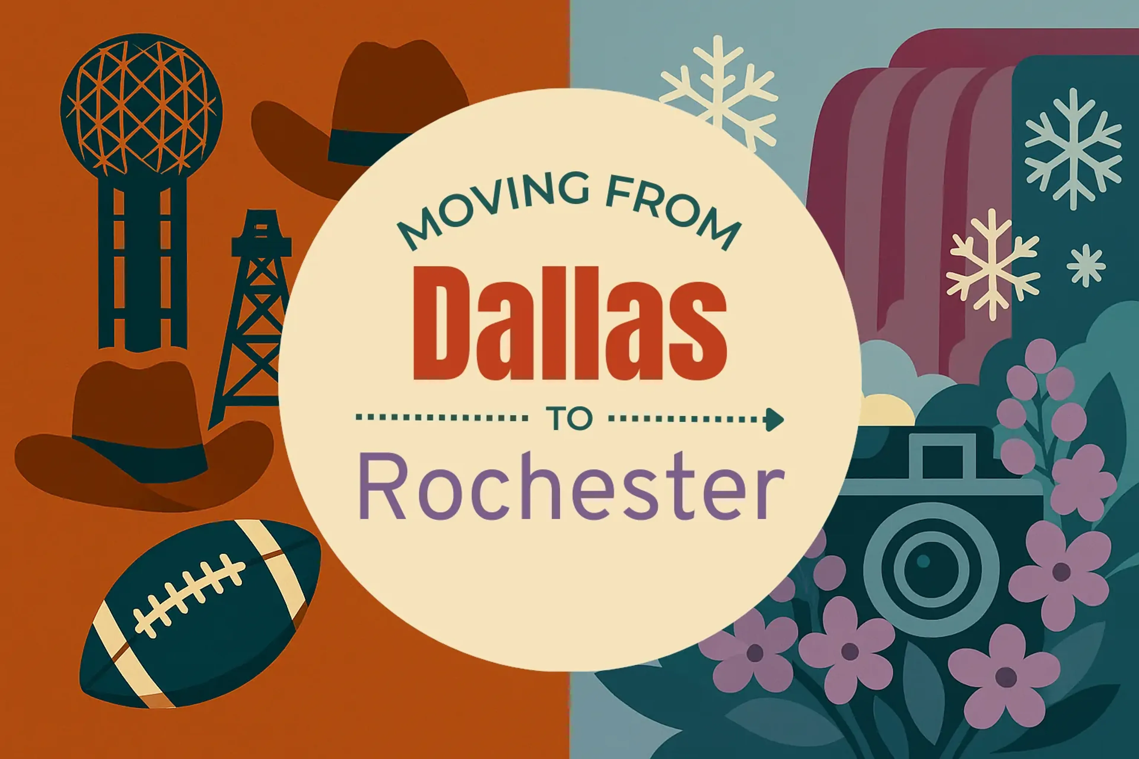 Side-by-side comparison of Dallas to Rochester moving companies