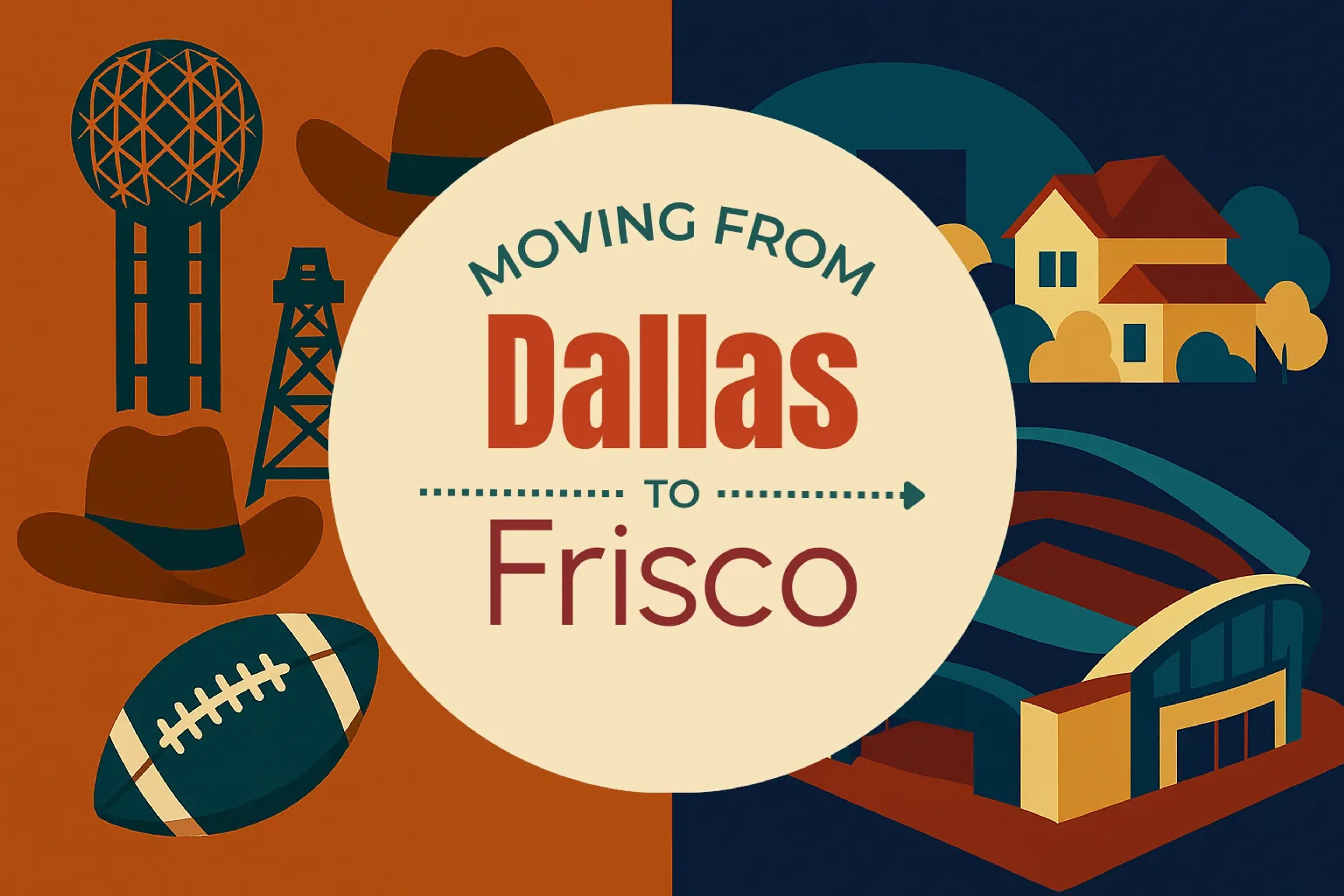 Side-by-side comparison of Dallas to Frisco moving companies