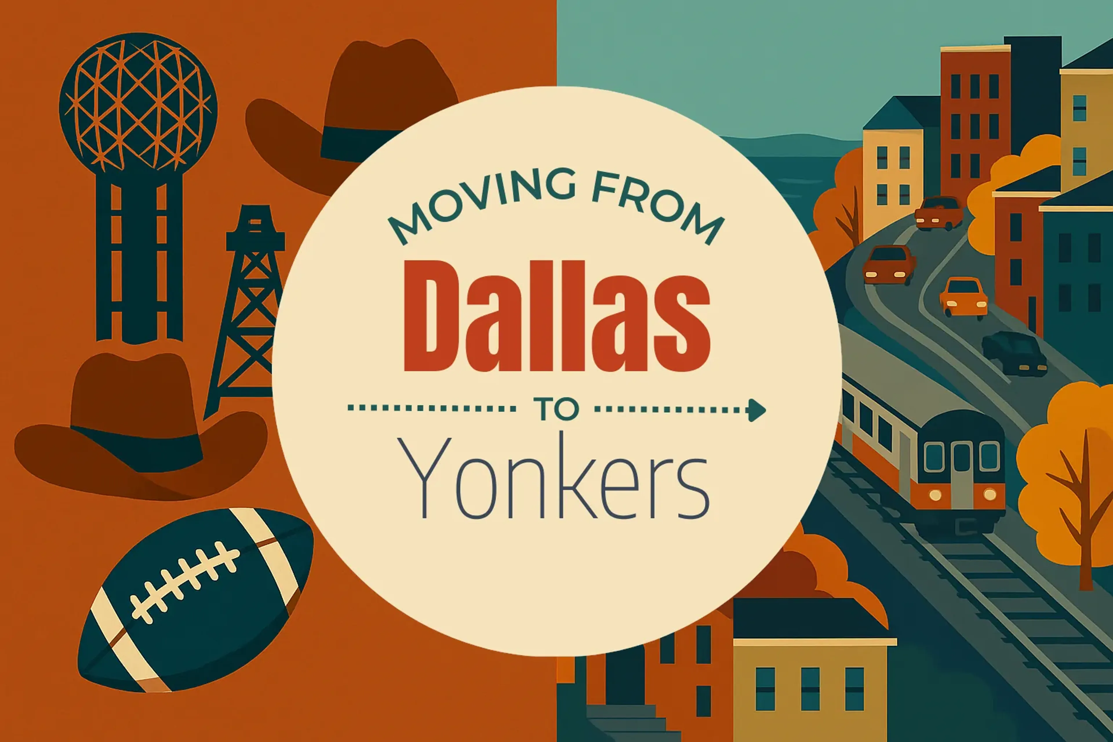 Side-by-side comparison of Dallas to Yonkers moving companies