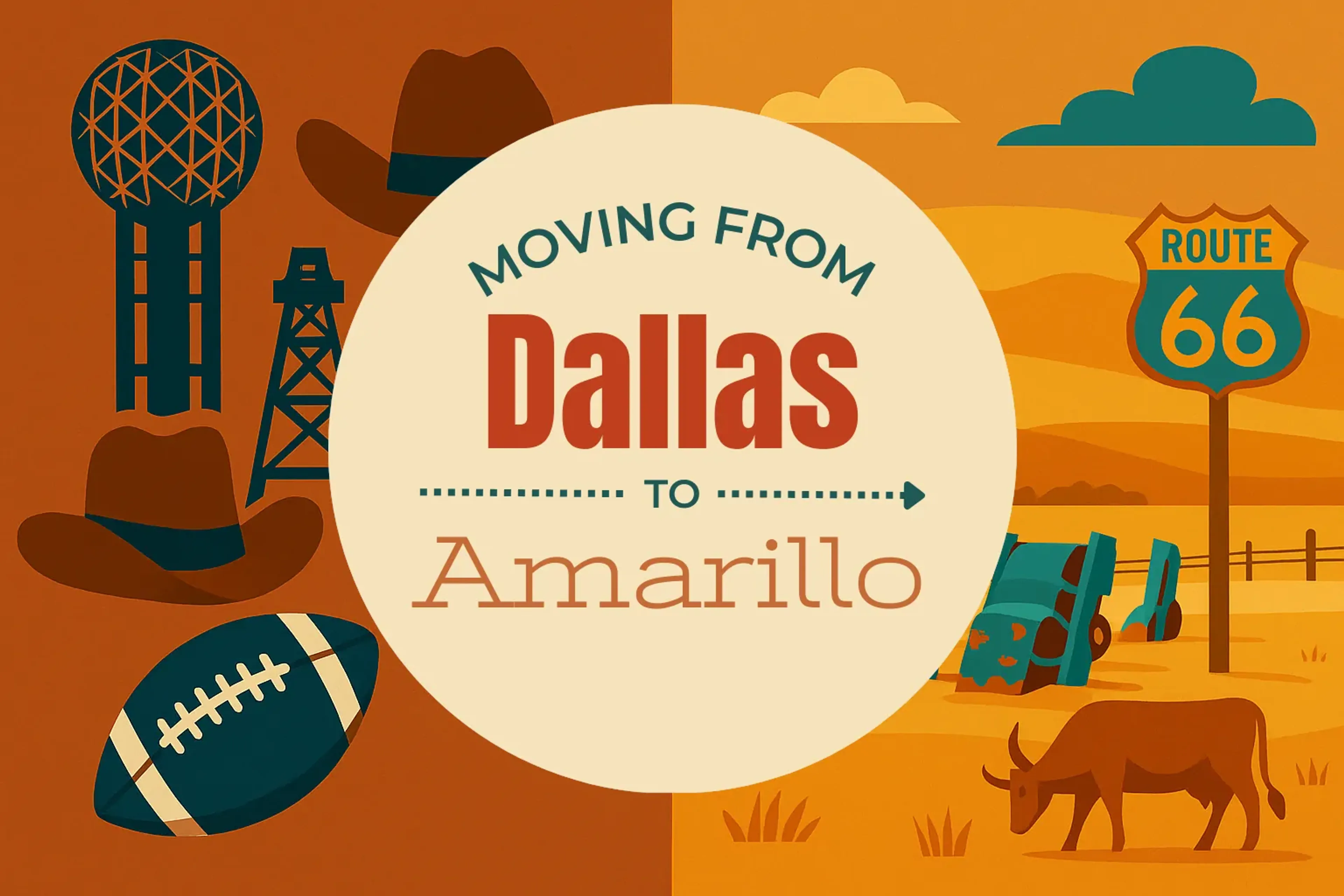 Side-by-side comparison of Dallas to Amarillo moving companies