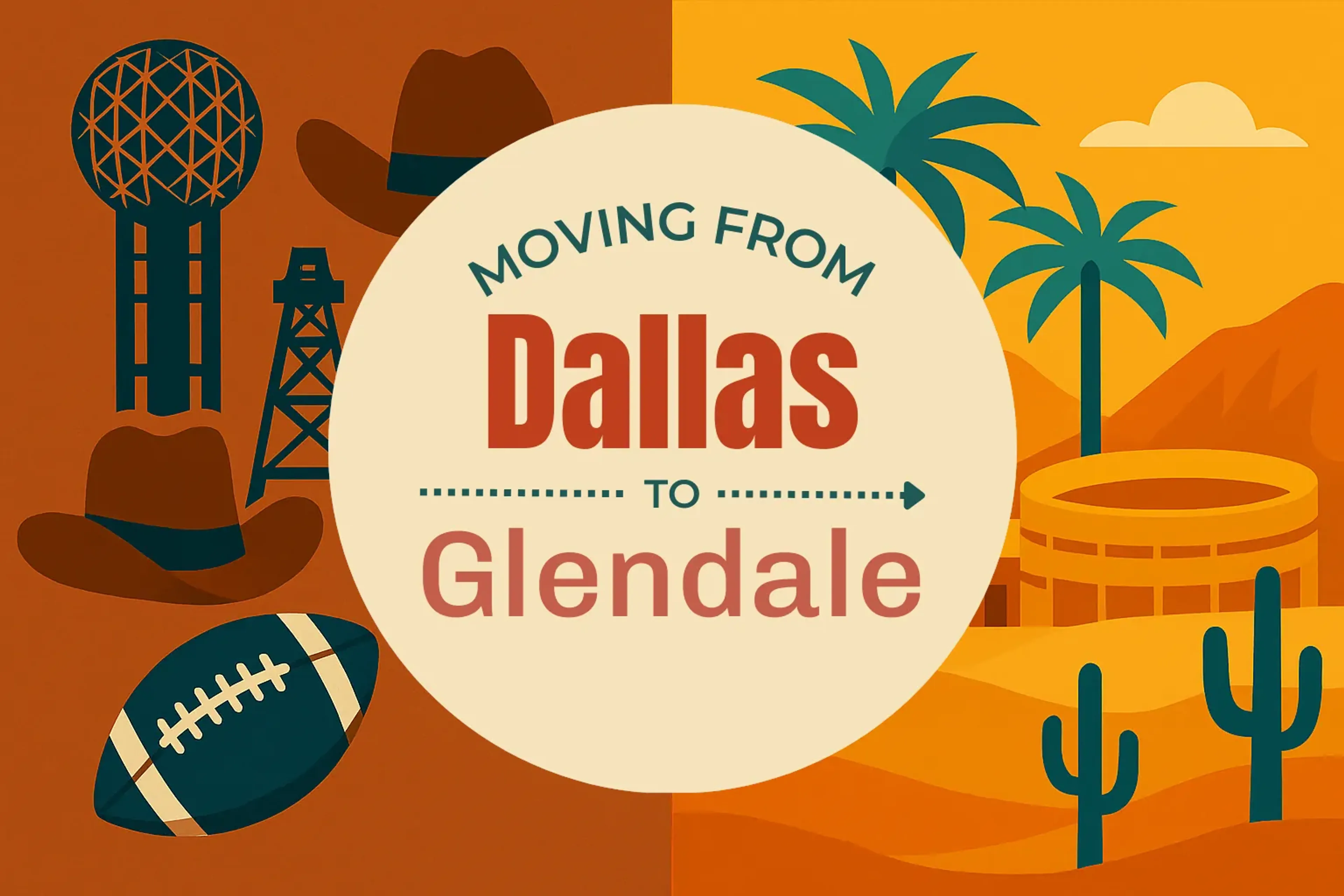 Side-by-side comparison of Dallas to Glendale moving companies