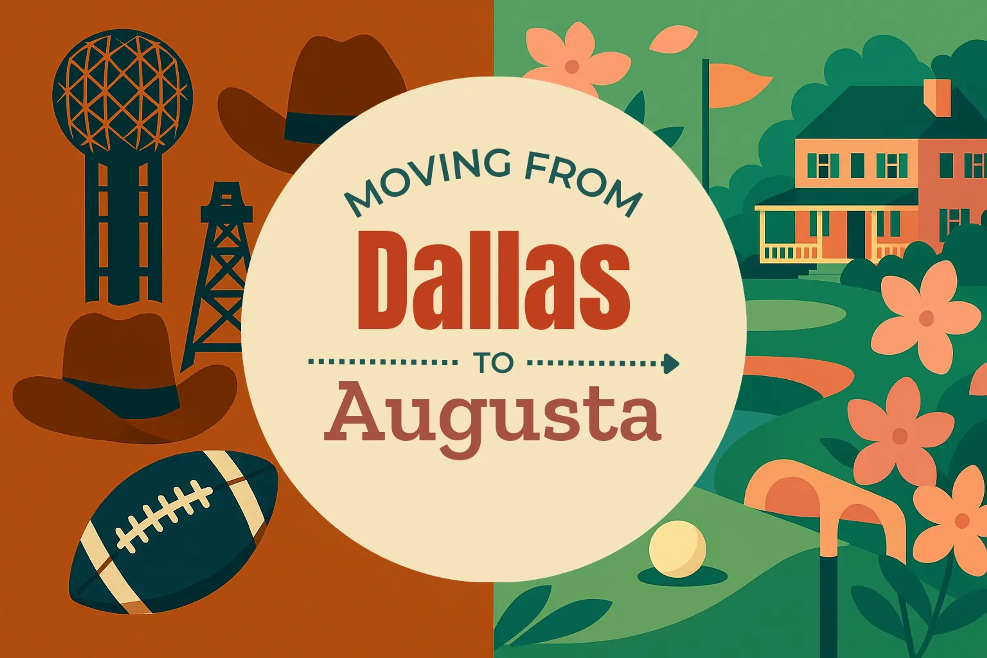 Side-by-side comparison of Dallas to Augusta moving companies