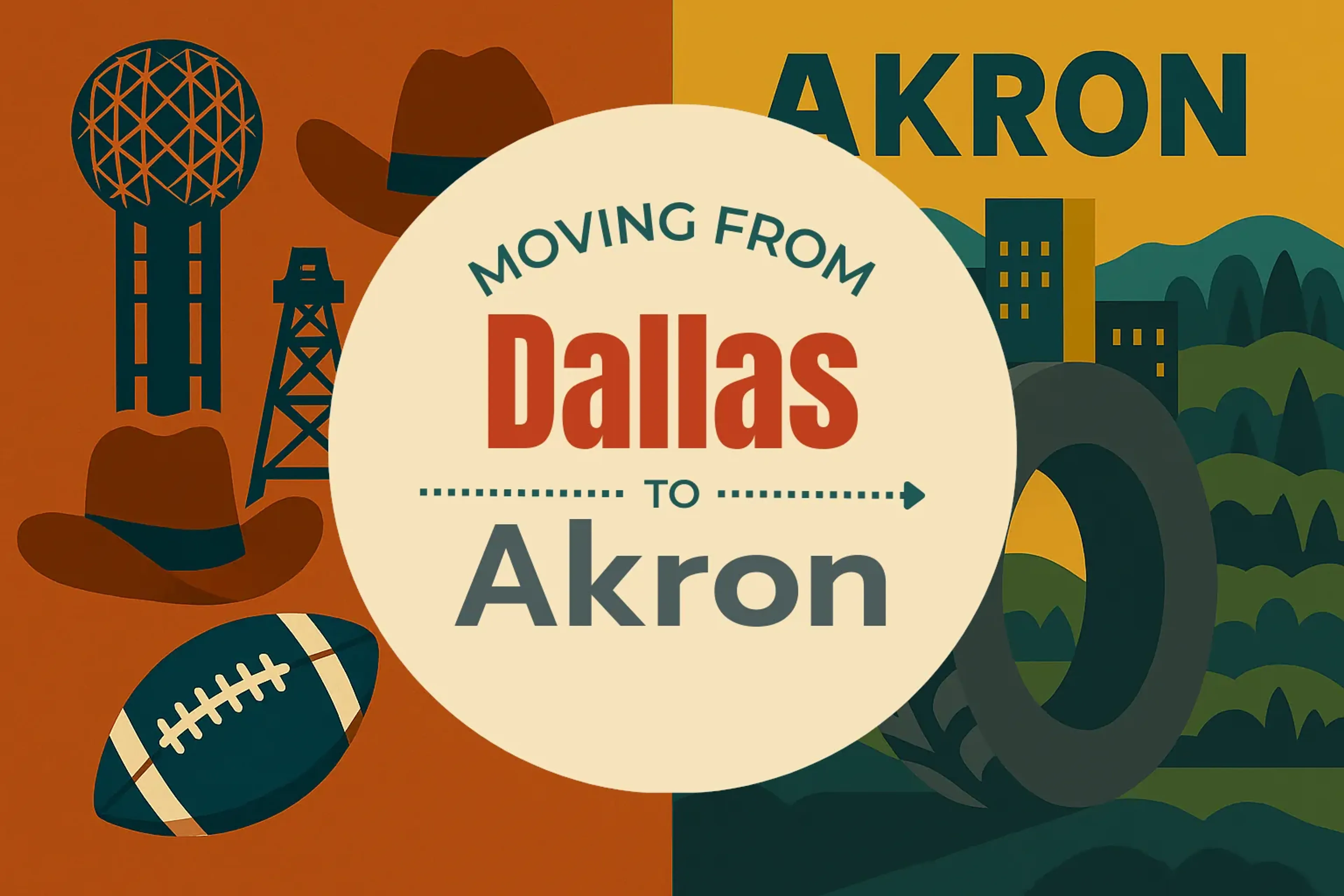 Side-by-side comparison of Dallas to Akron moving companies