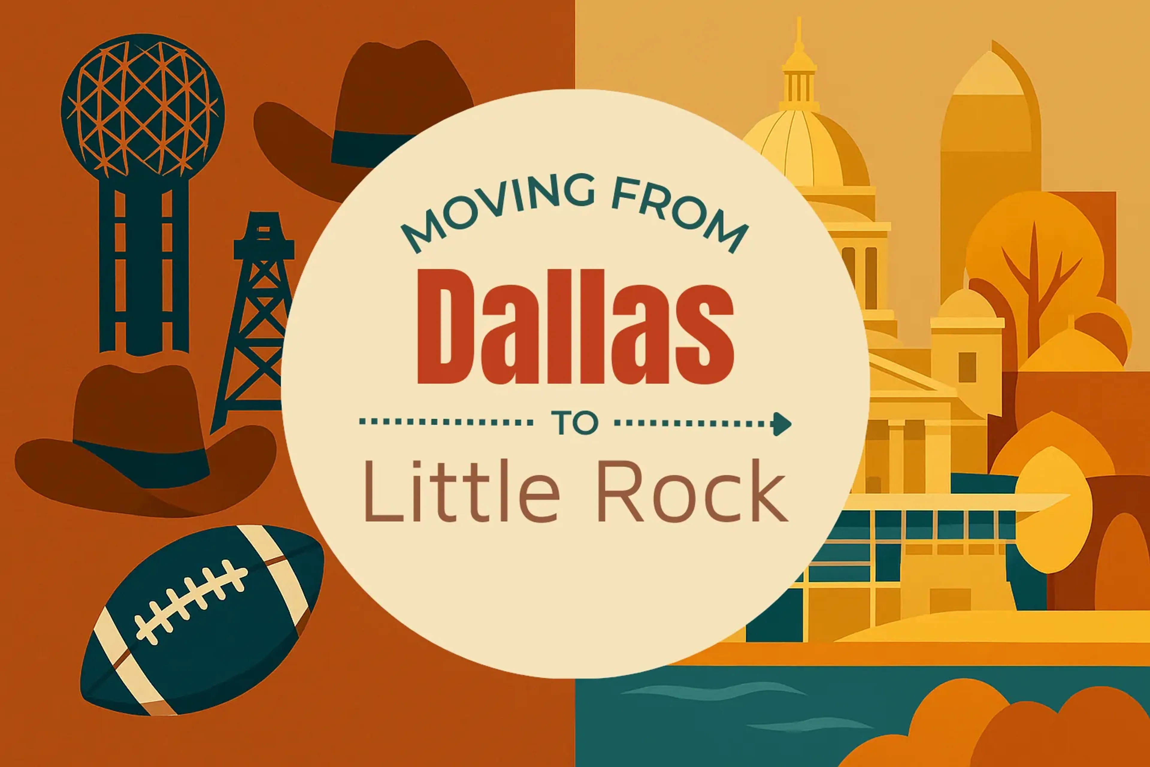 Side-by-side comparison of Dallas to Little Rock moving companies