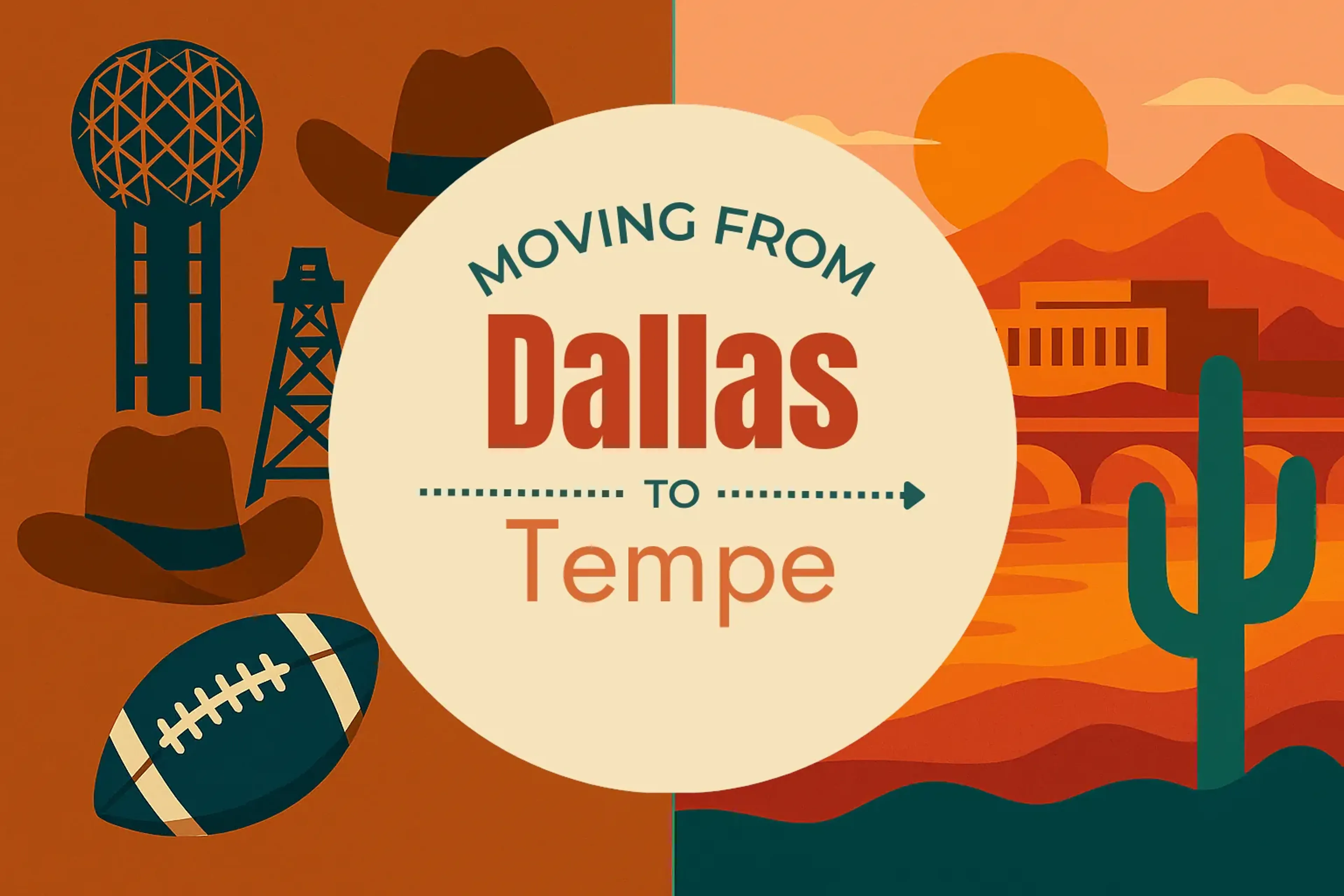 Side-by-side comparison of Dallas to Tempe moving companies