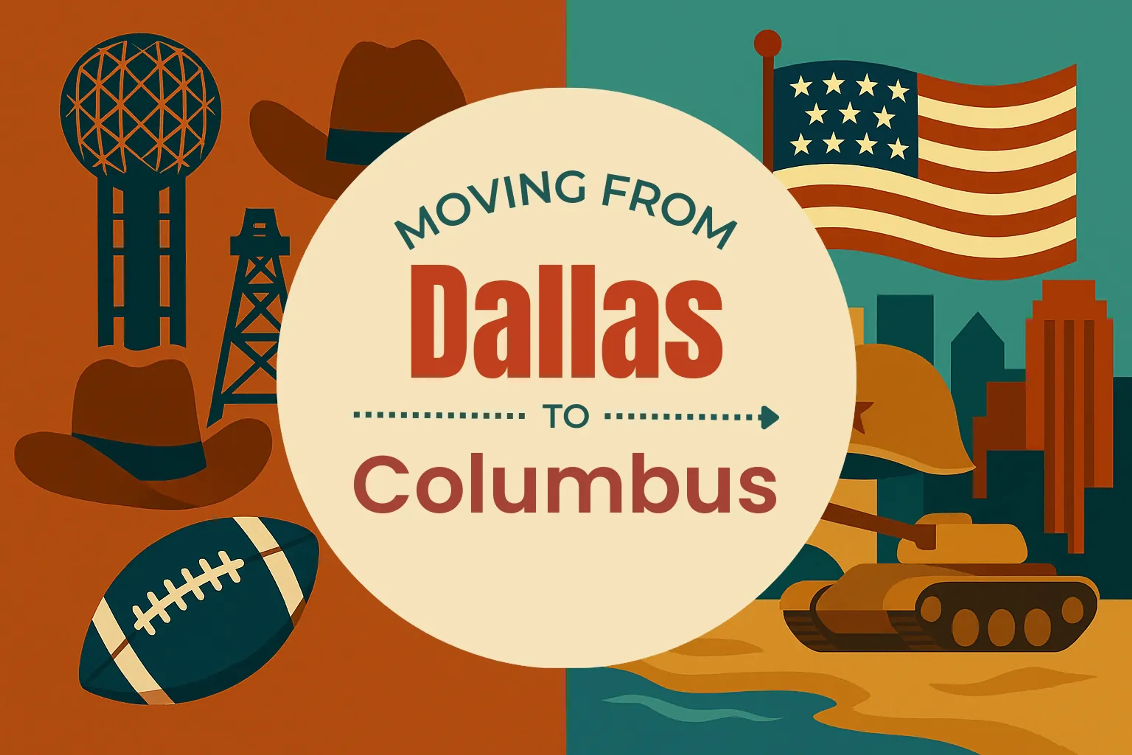 Side-by-side comparison of Dallas to Columbus moving companies