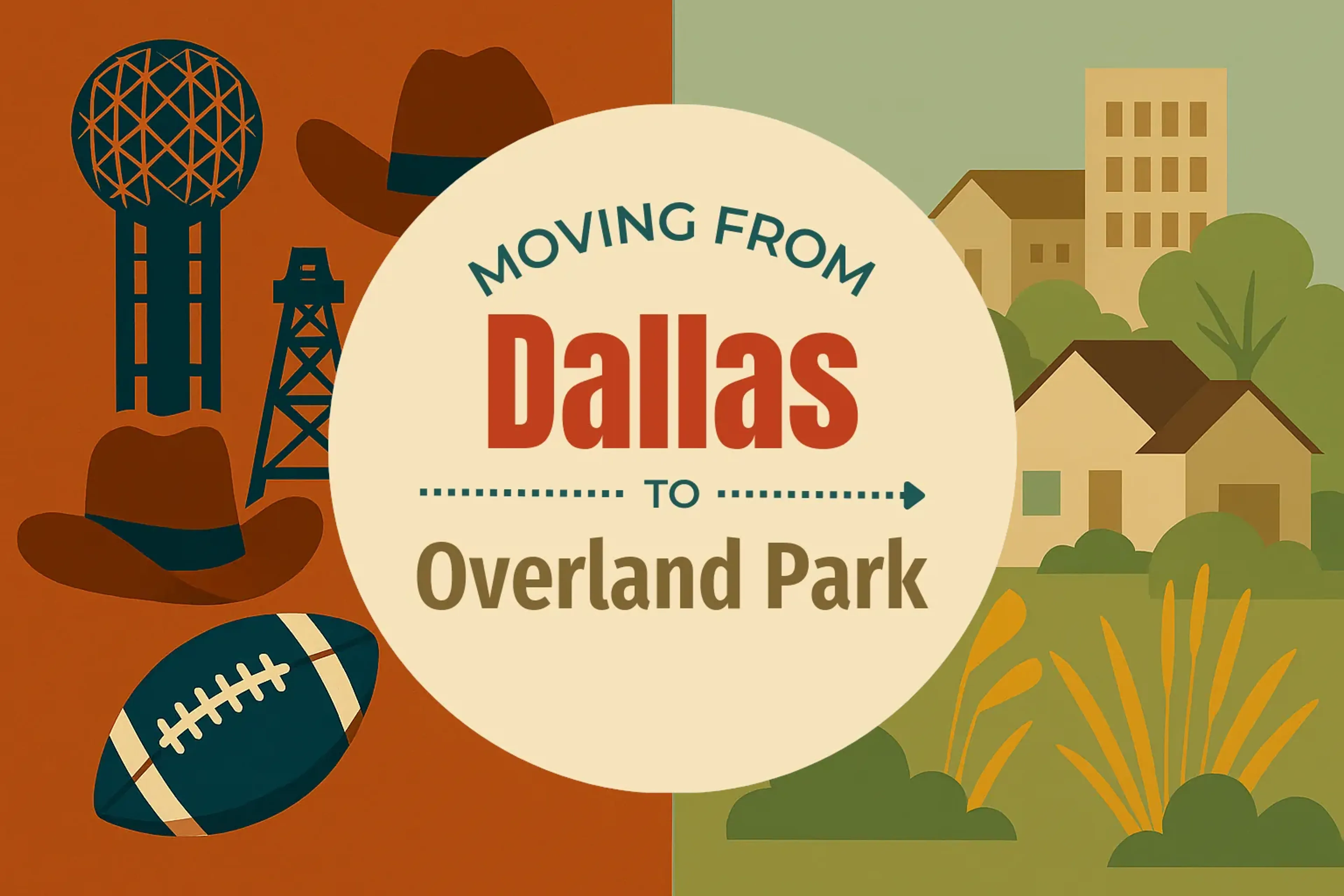 Side-by-side comparison of Dallas to Overland Park moving companies