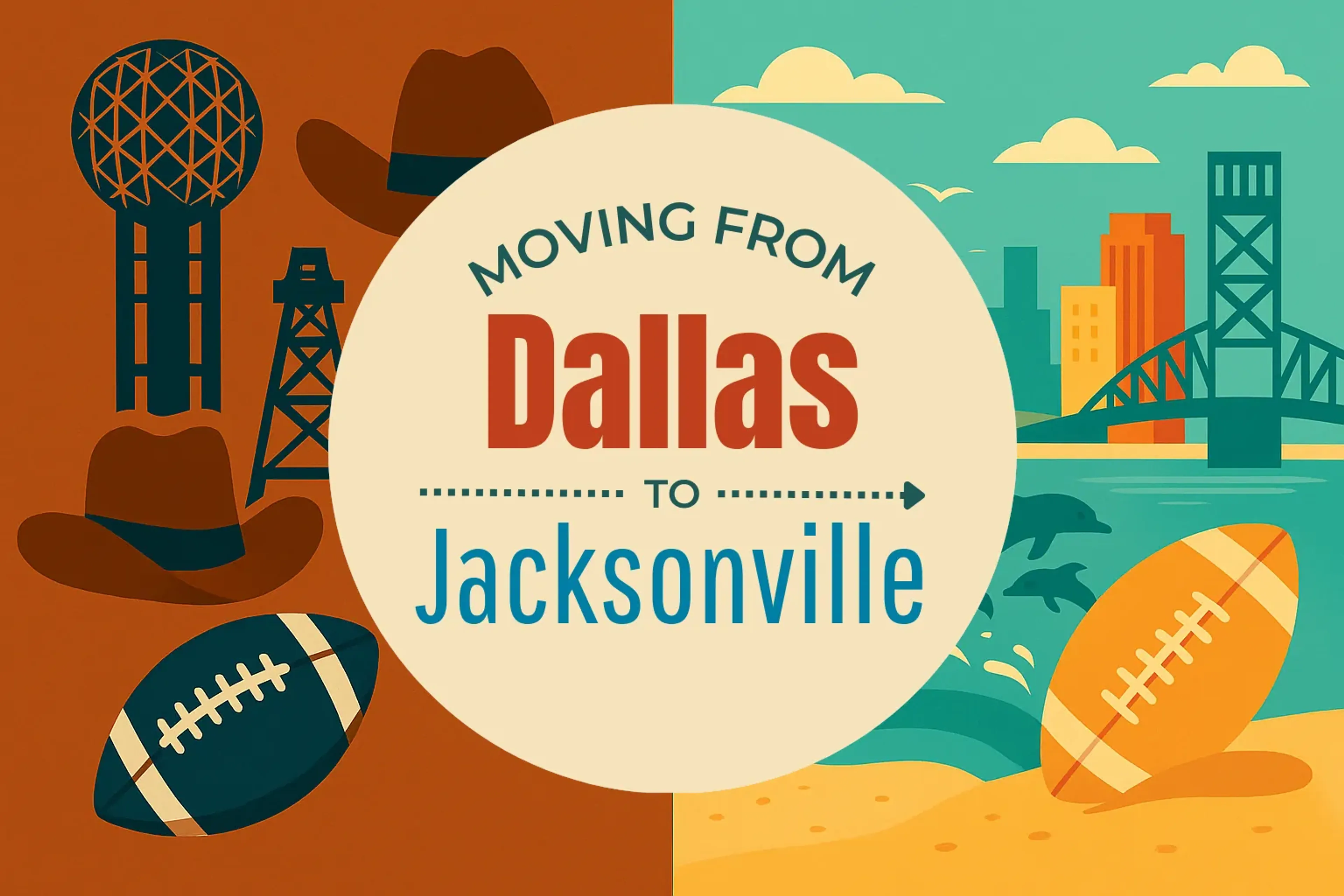 Side-by-side comparison of Dallas to Jacksonville moving companies
