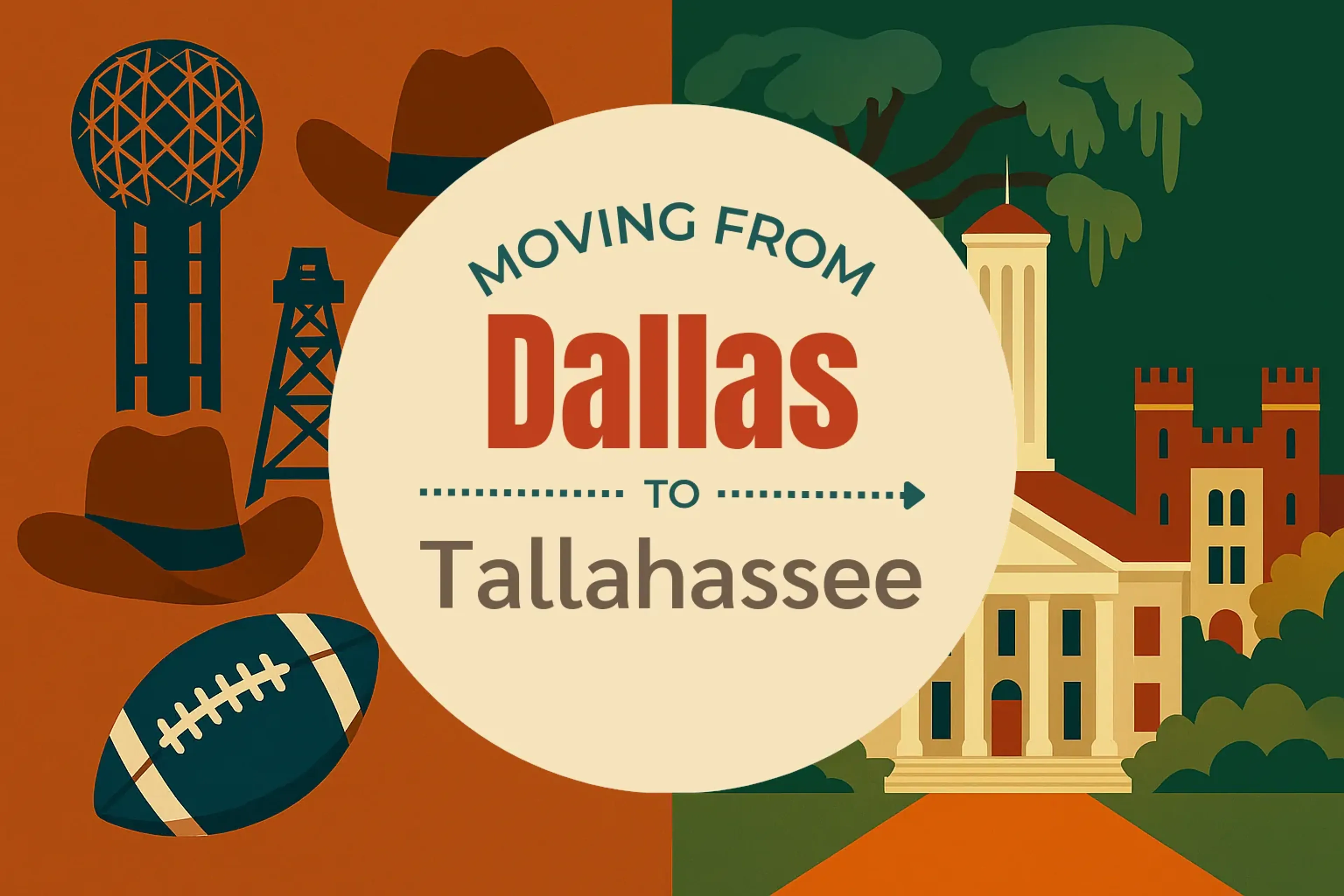 Side-by-side comparison of Dallas to Tallahassee moving companies