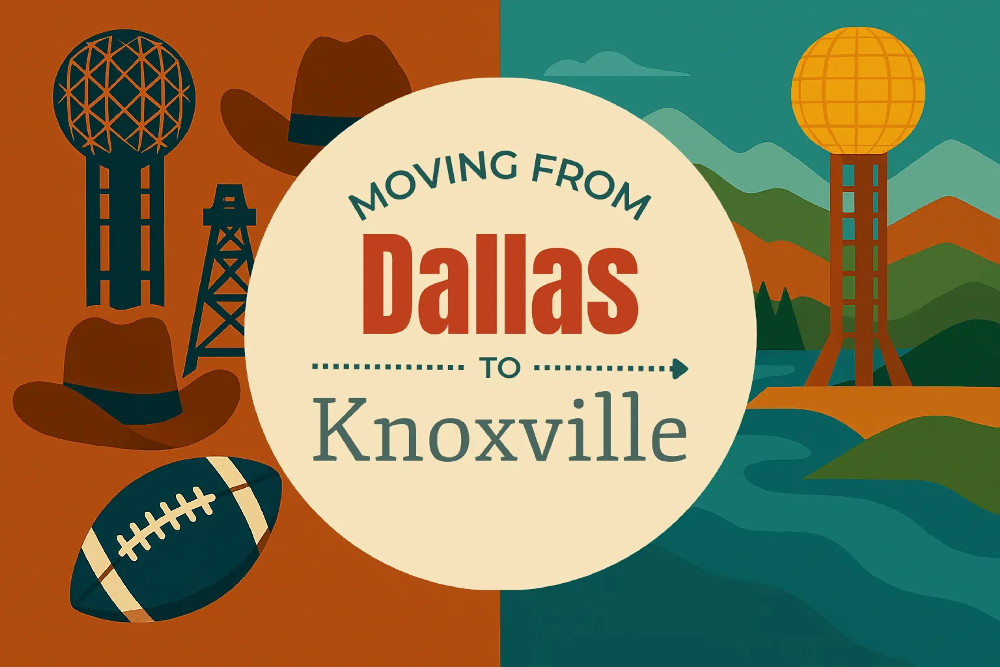 Side-by-side comparison of Dallas to Knoxville moving companies