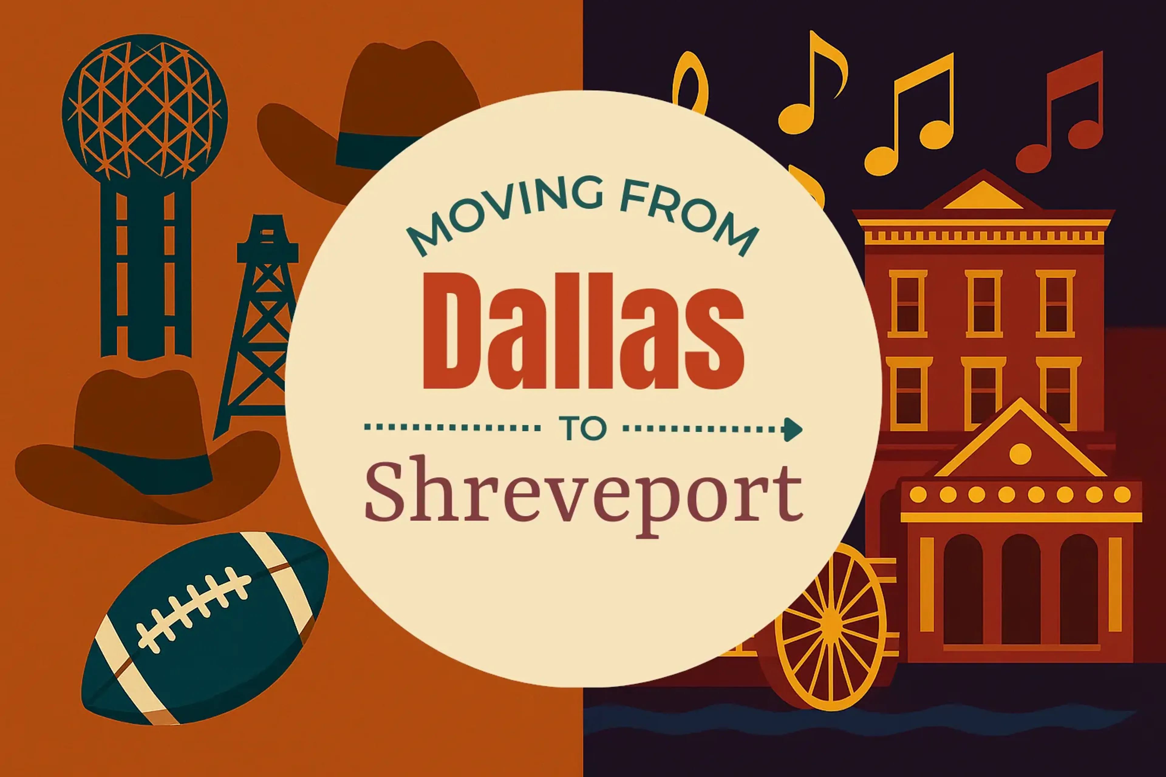Side-by-side comparison of Dallas to Shreveport moving companies