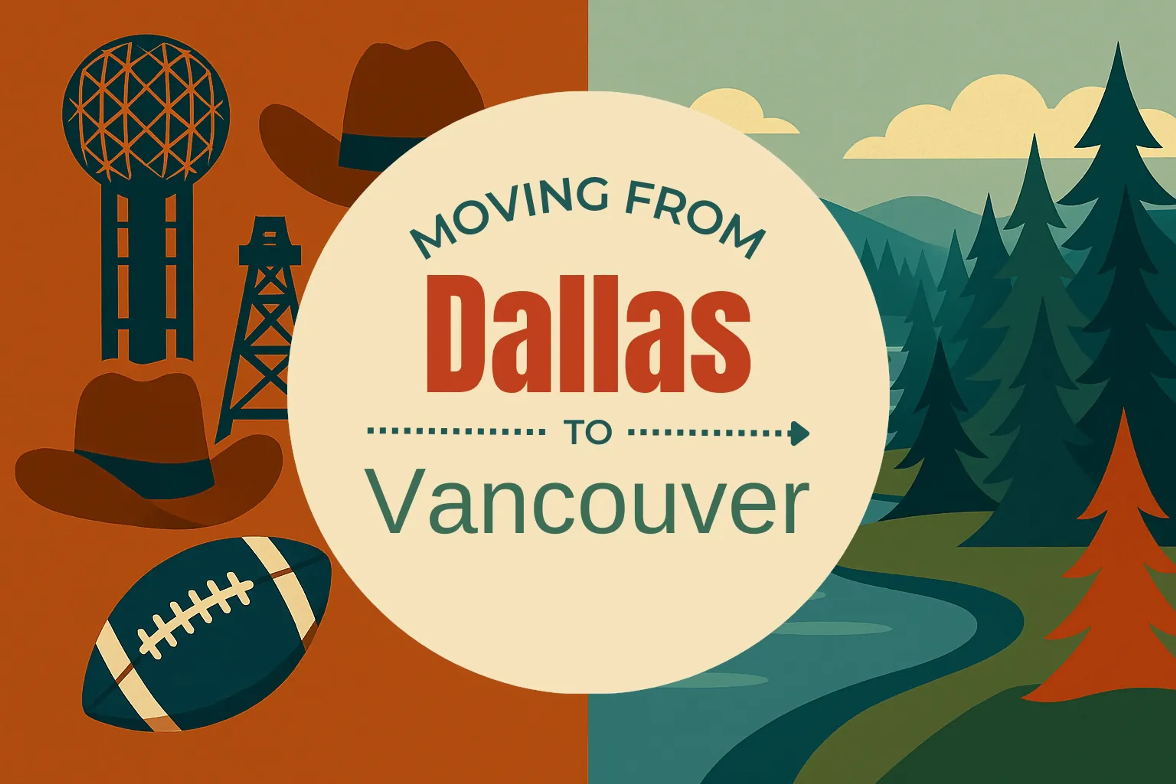 Side-by-side comparison of Dallas to Vancouver moving companies
