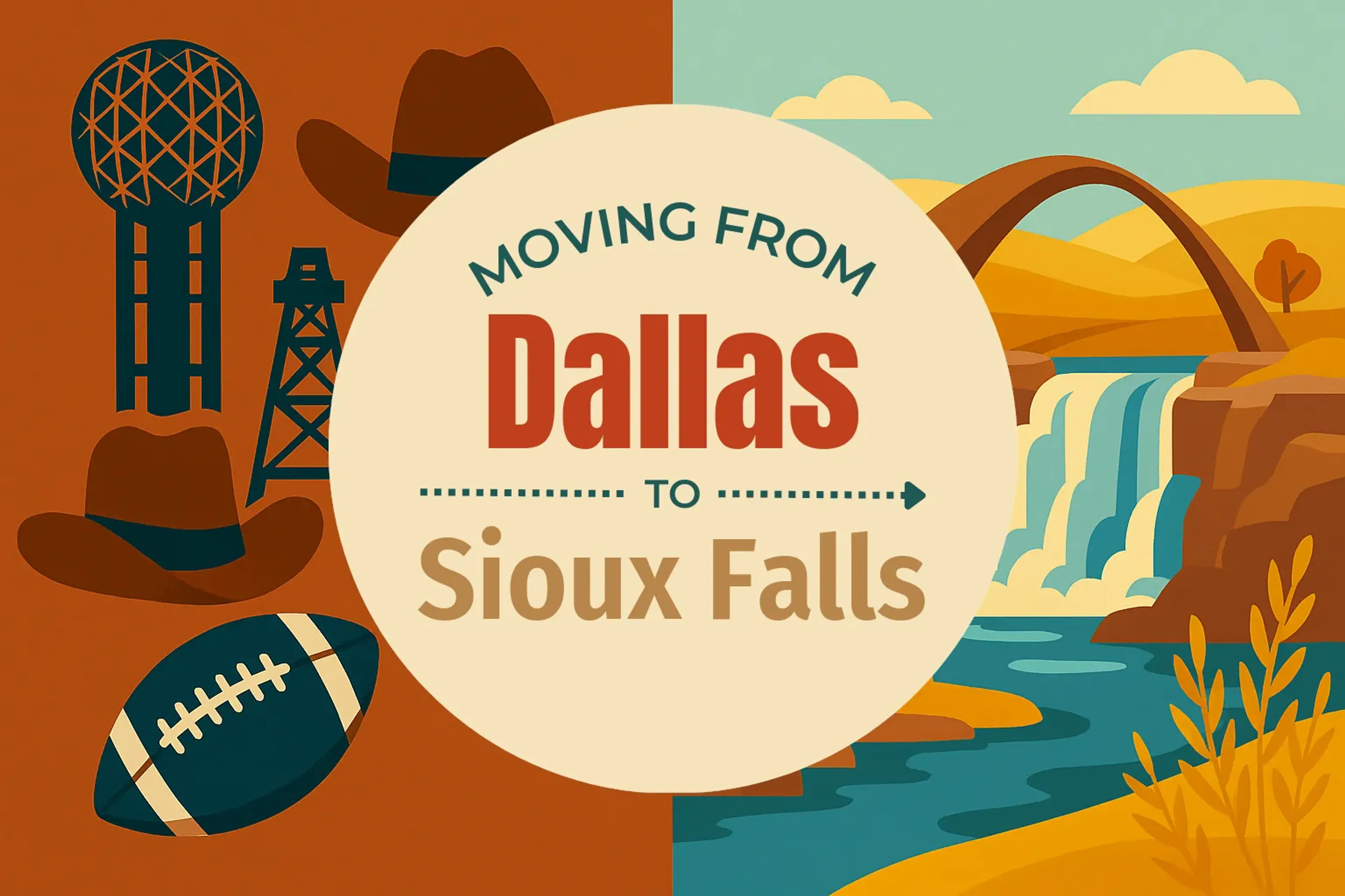 Side-by-side comparison of Dallas to Sioux Falls moving companies