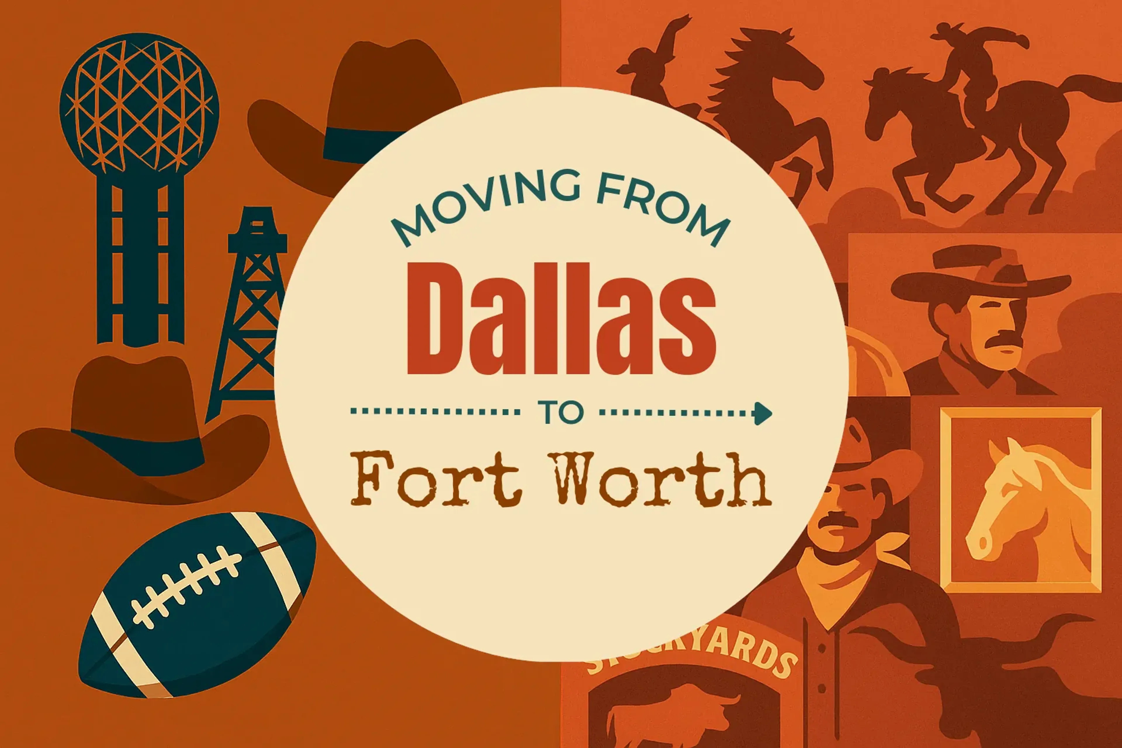 Side-by-side comparison of Dallas to Fort Worth moving companies
