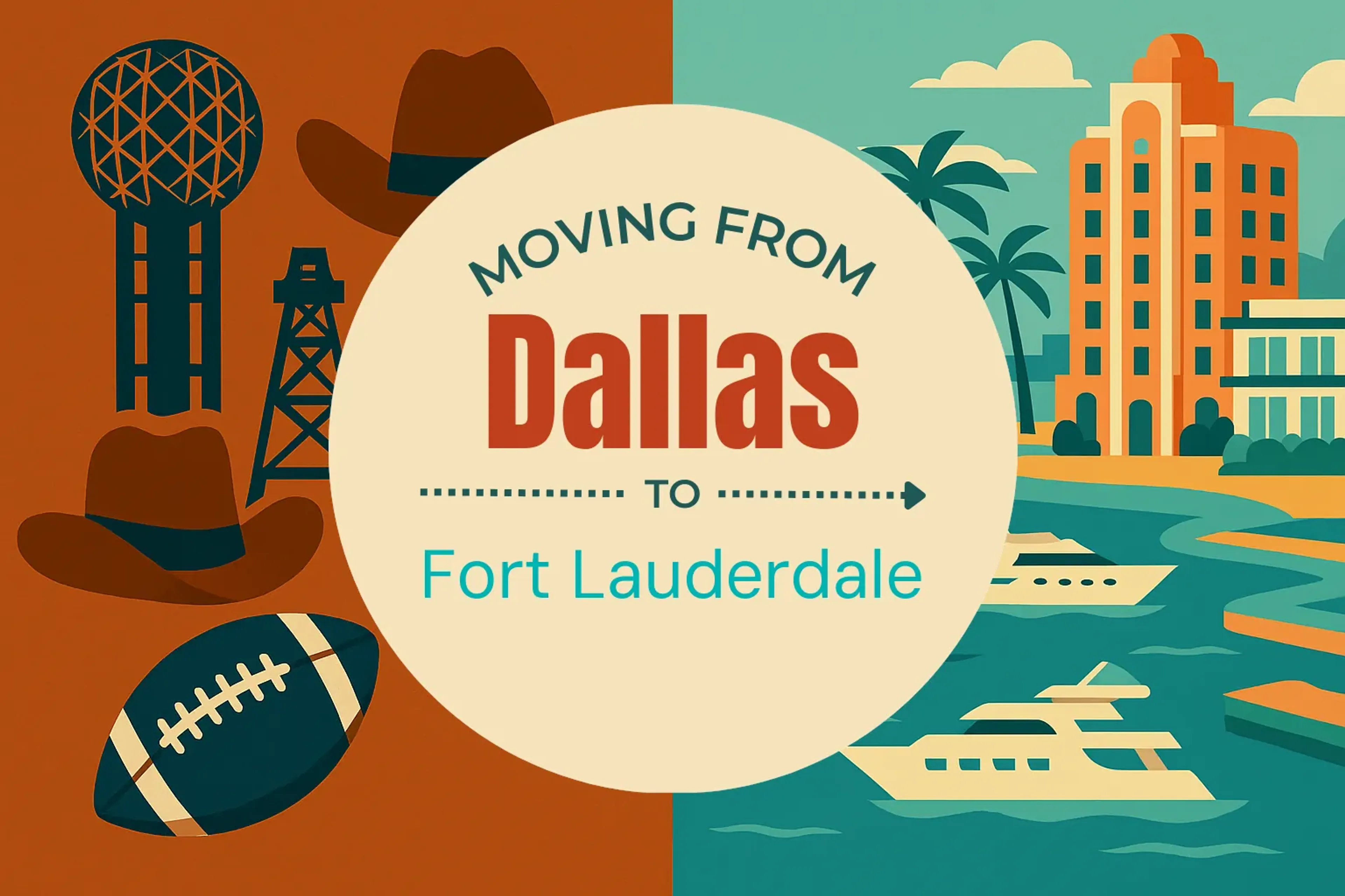 Side-by-side comparison of Dallas to Fort Lauderdale moving companies