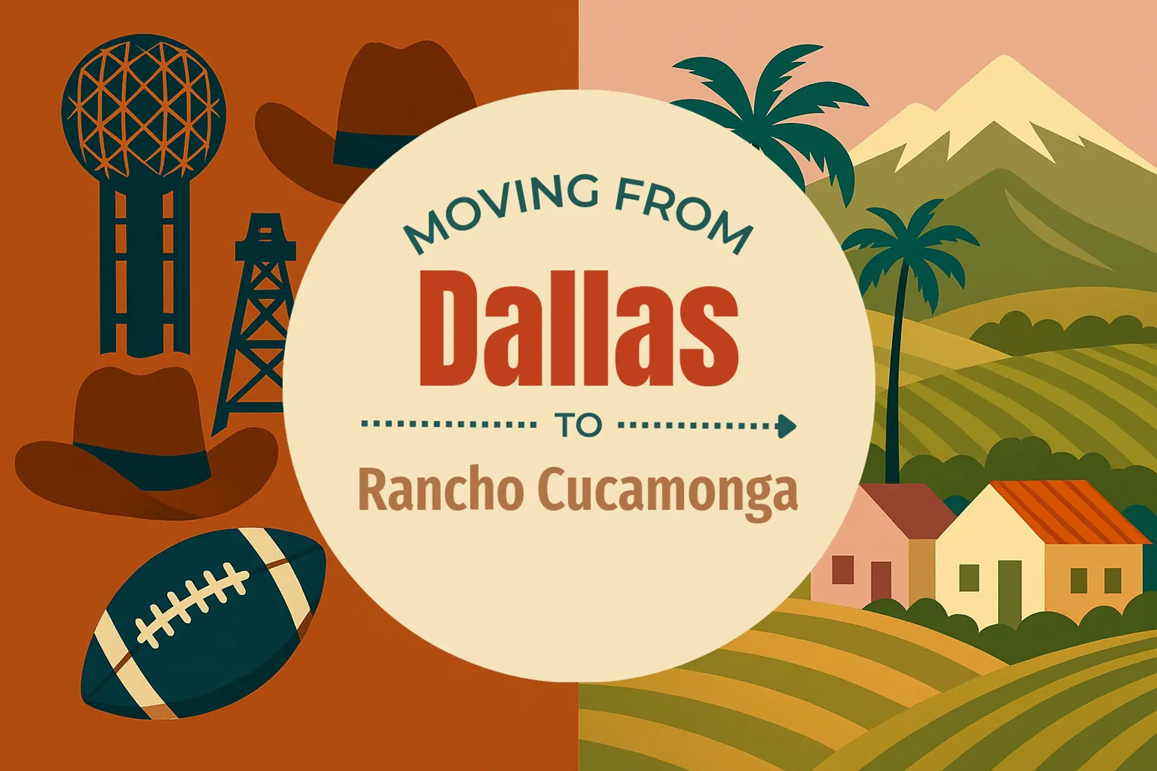 Side-by-side comparison of Dallas to Rancho Cucamonga moving companies