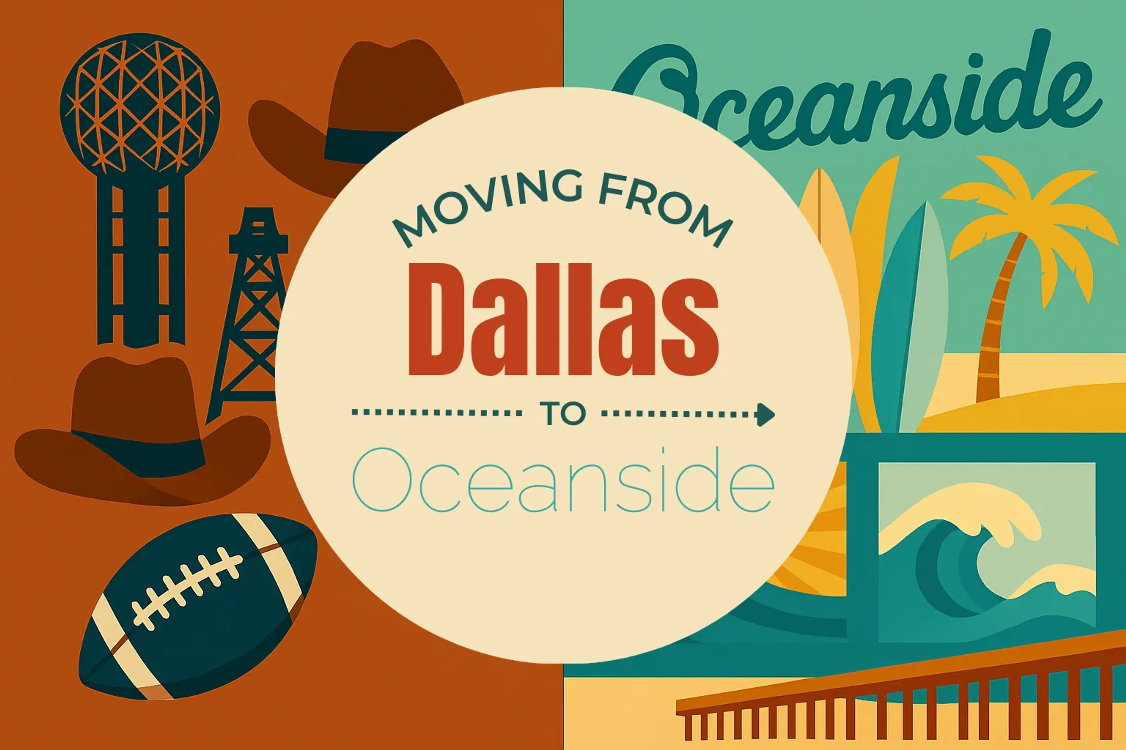 Side-by-side comparison of Dallas to Oceanside moving companies