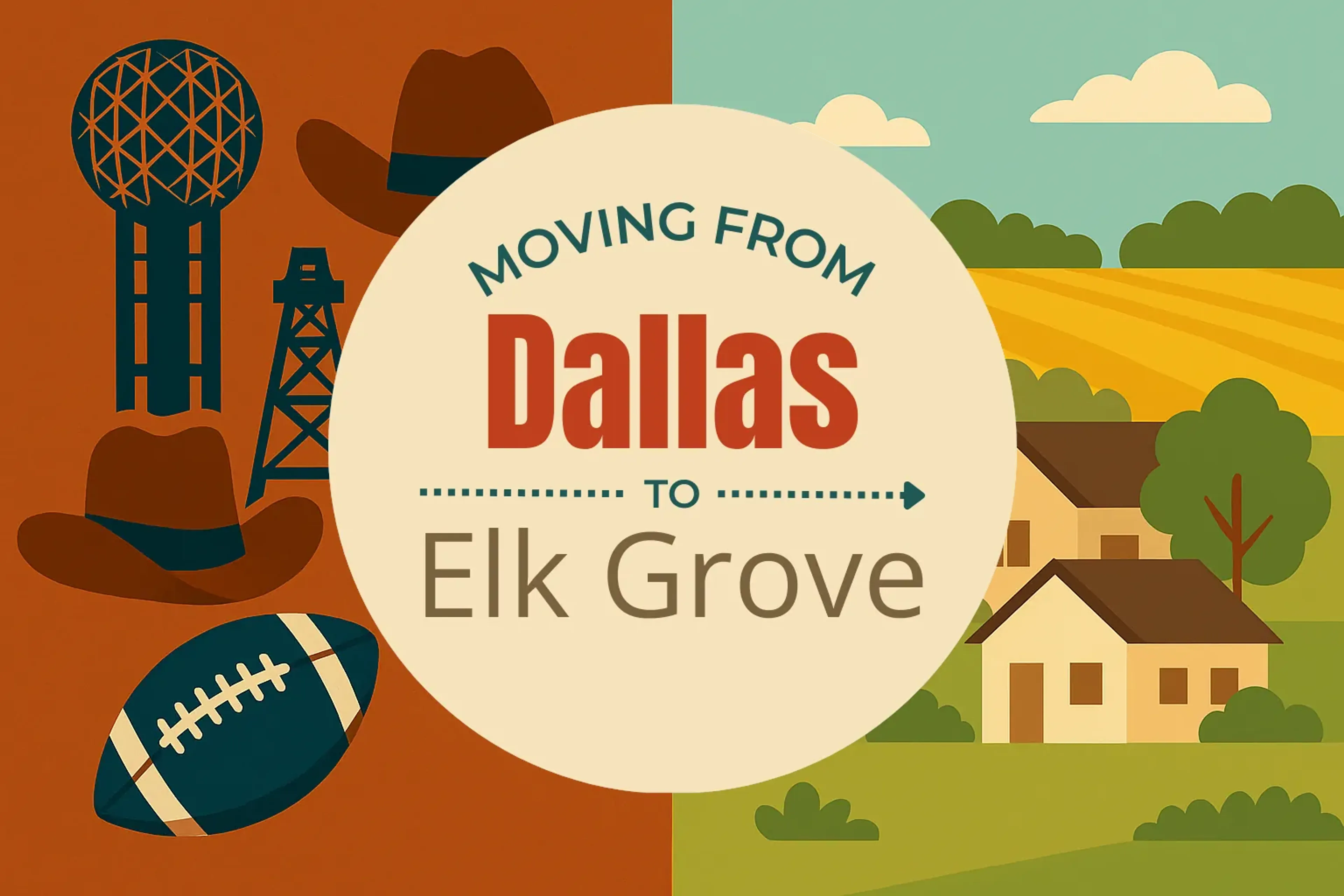Side-by-side comparison of Dallas to Elk Grove moving companies