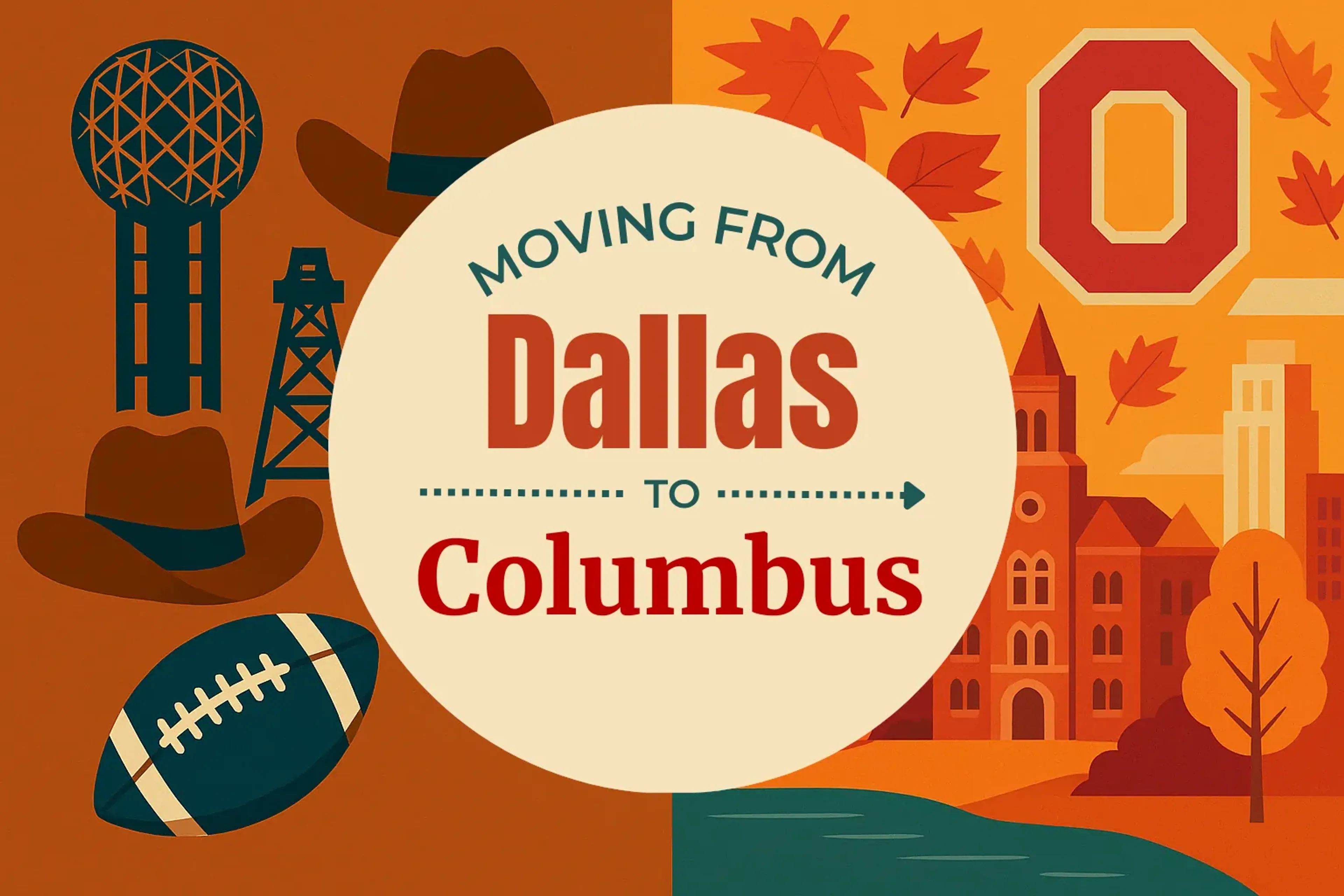 Side-by-side comparison of Dallas to Columbus moving companies