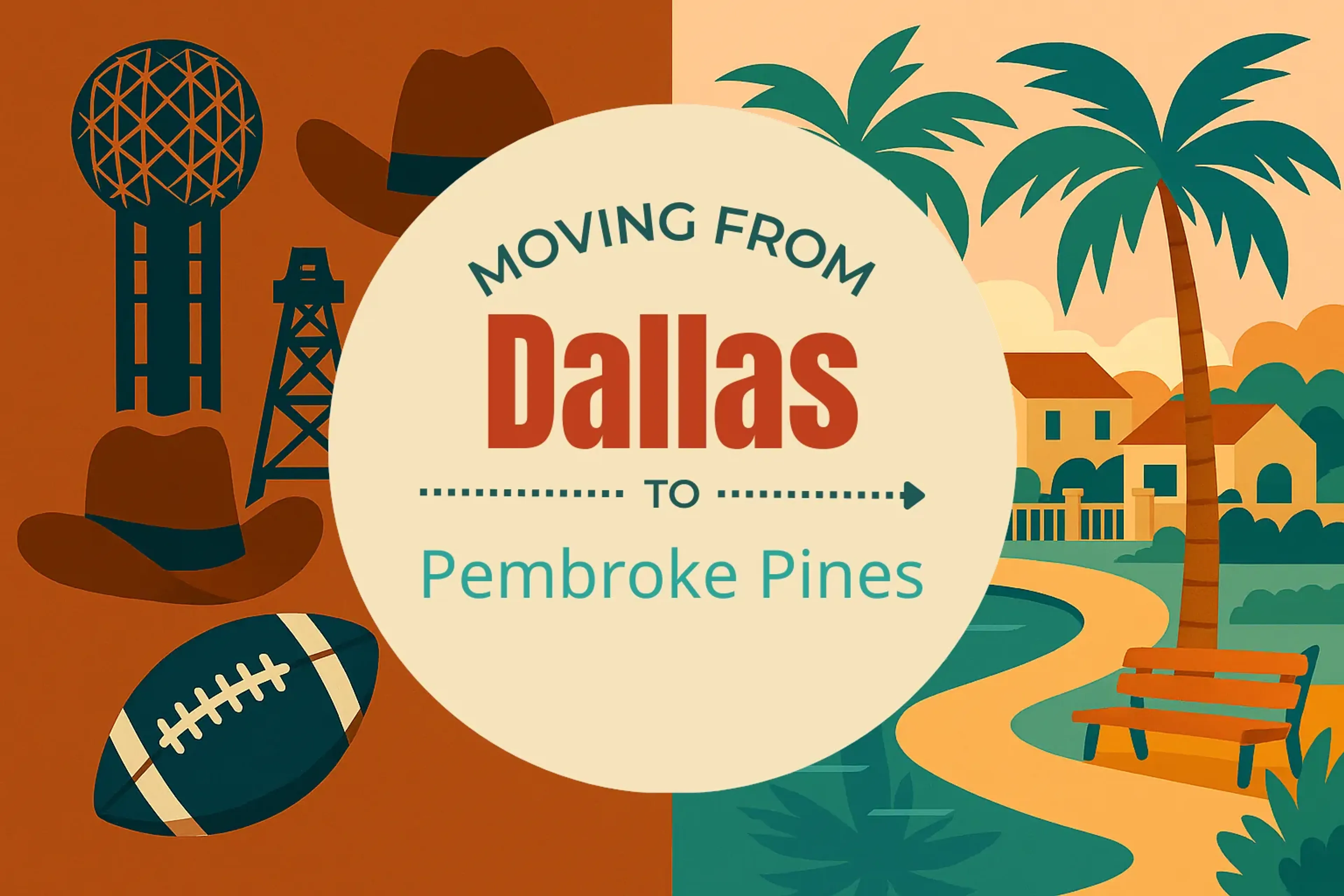 Side-by-side comparison of Dallas to Pembroke Pines moving companies