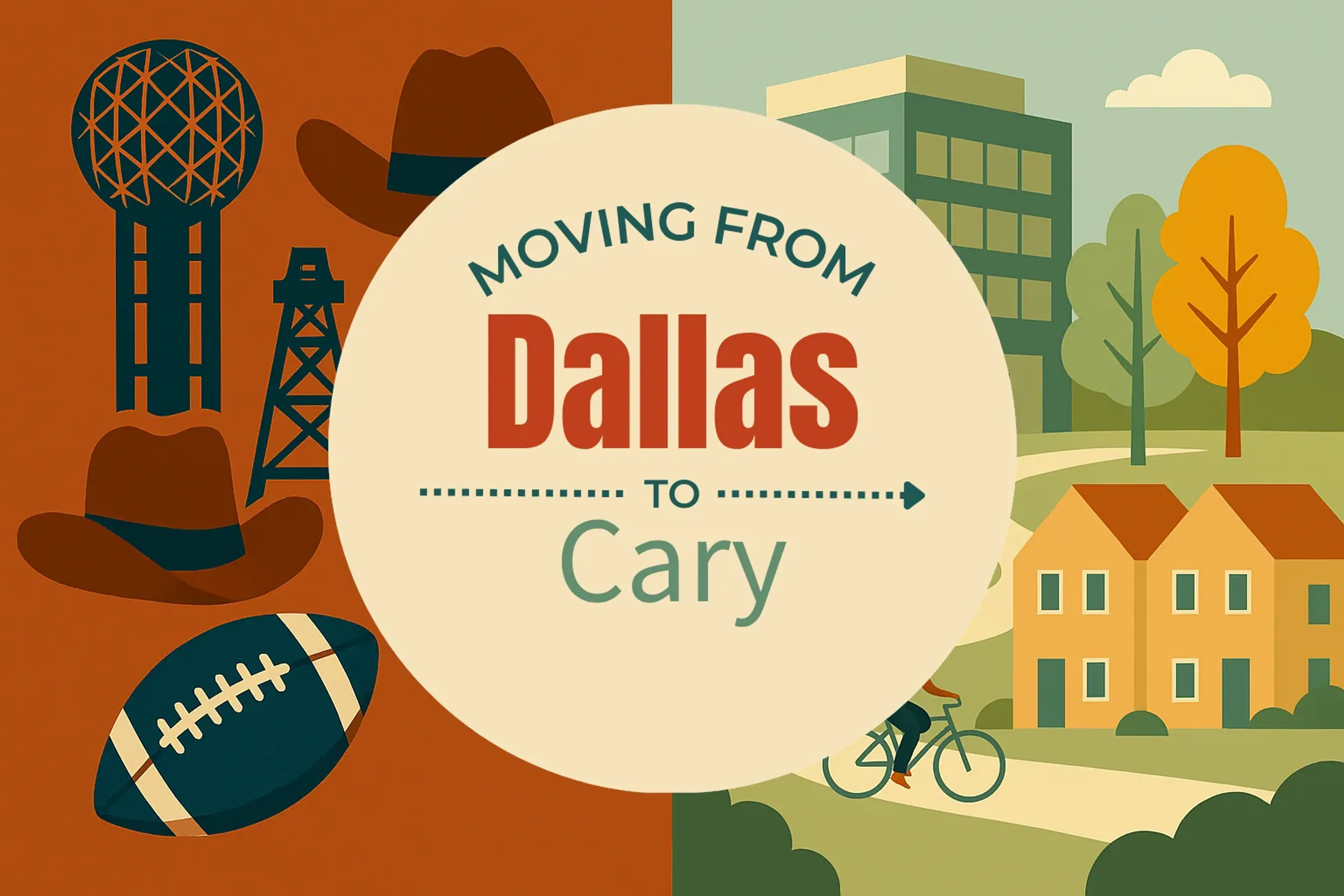 Side-by-side comparison of Dallas to Cary moving companies