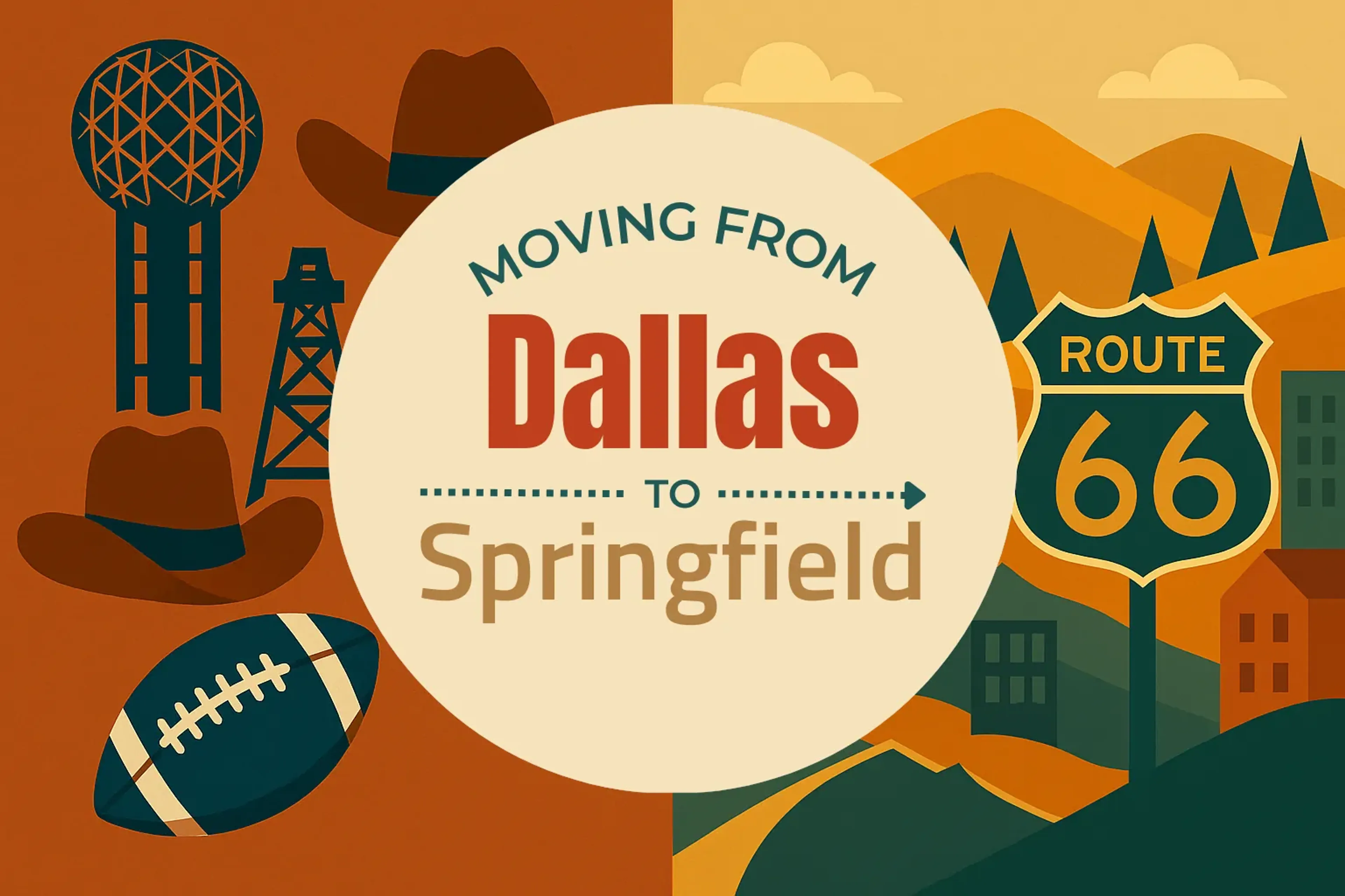 Side-by-side comparison of Dallas to Springfield moving companies