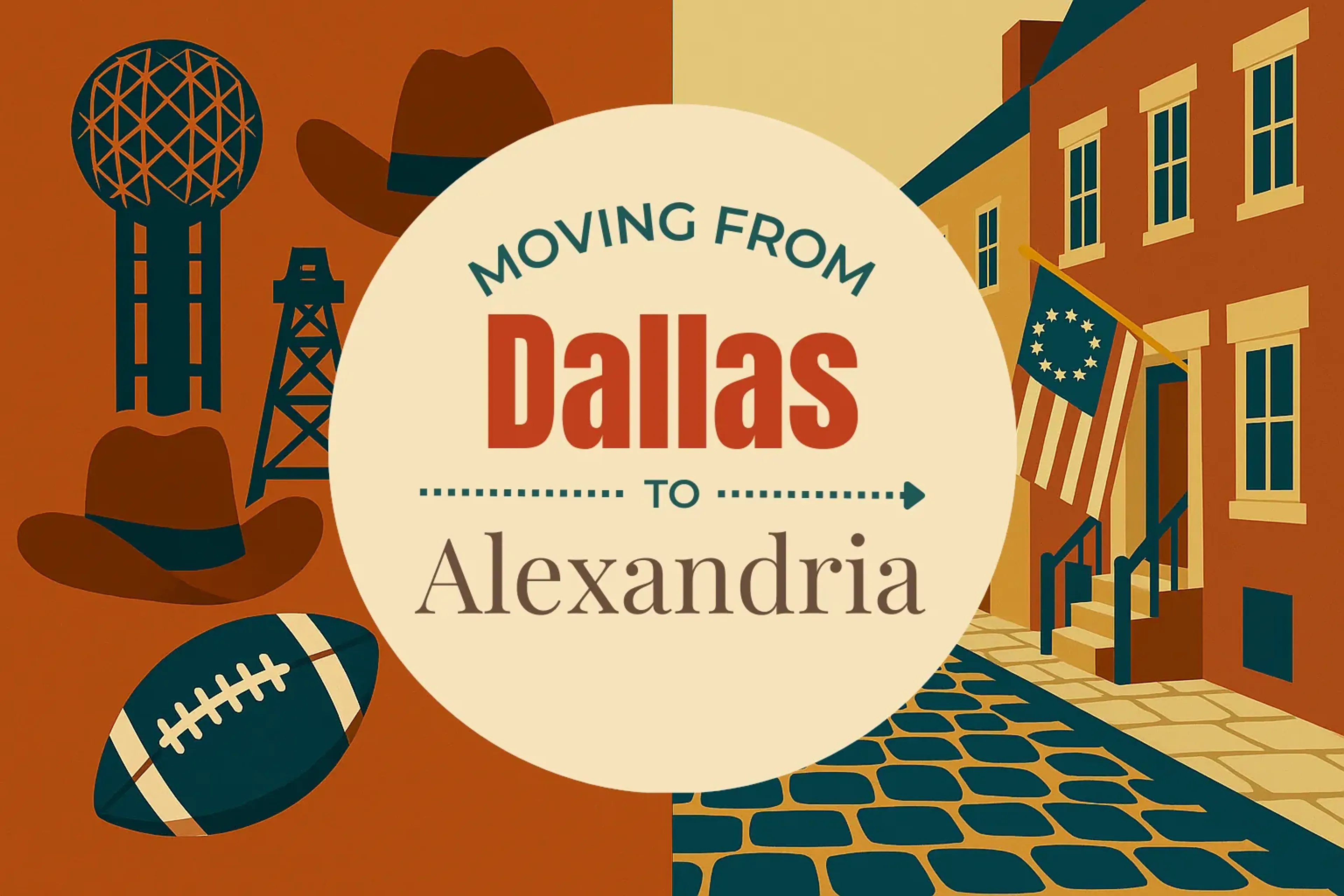 Side-by-side comparison of Dallas to Alexandria moving companies