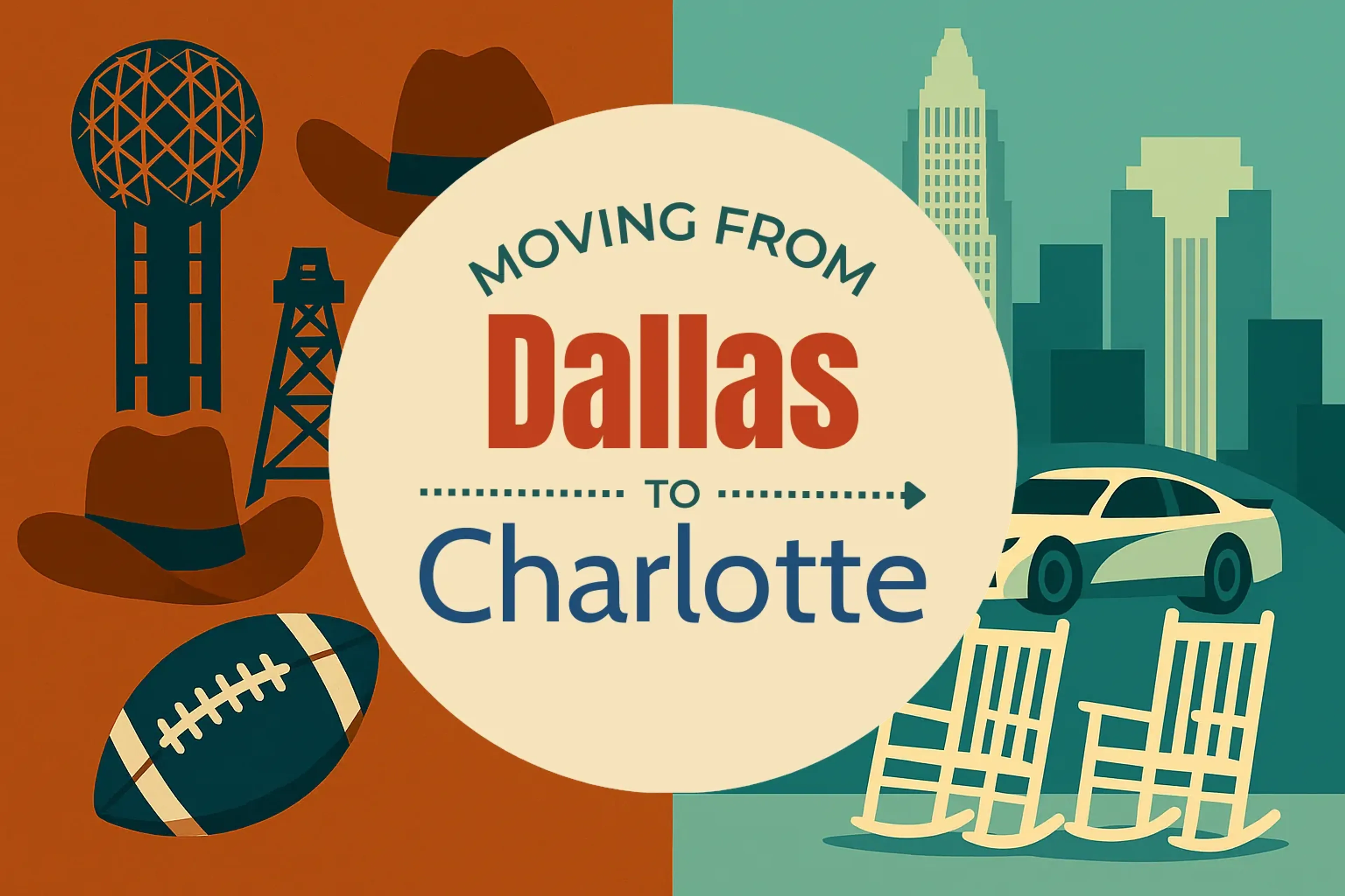 Side-by-side comparison of Dallas to Charlotte moving companies