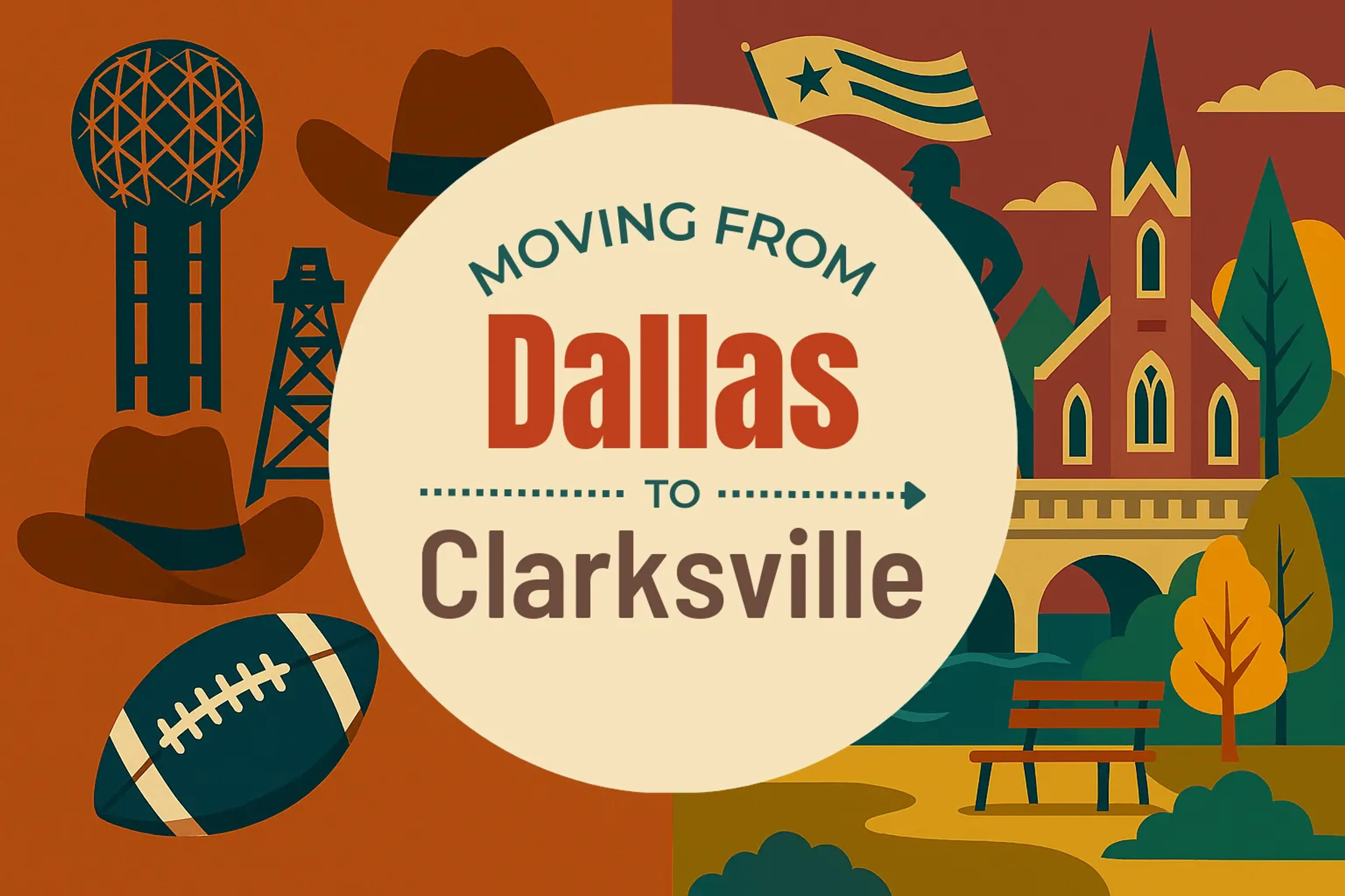 Side-by-side comparison of Dallas to Clarksville moving companies