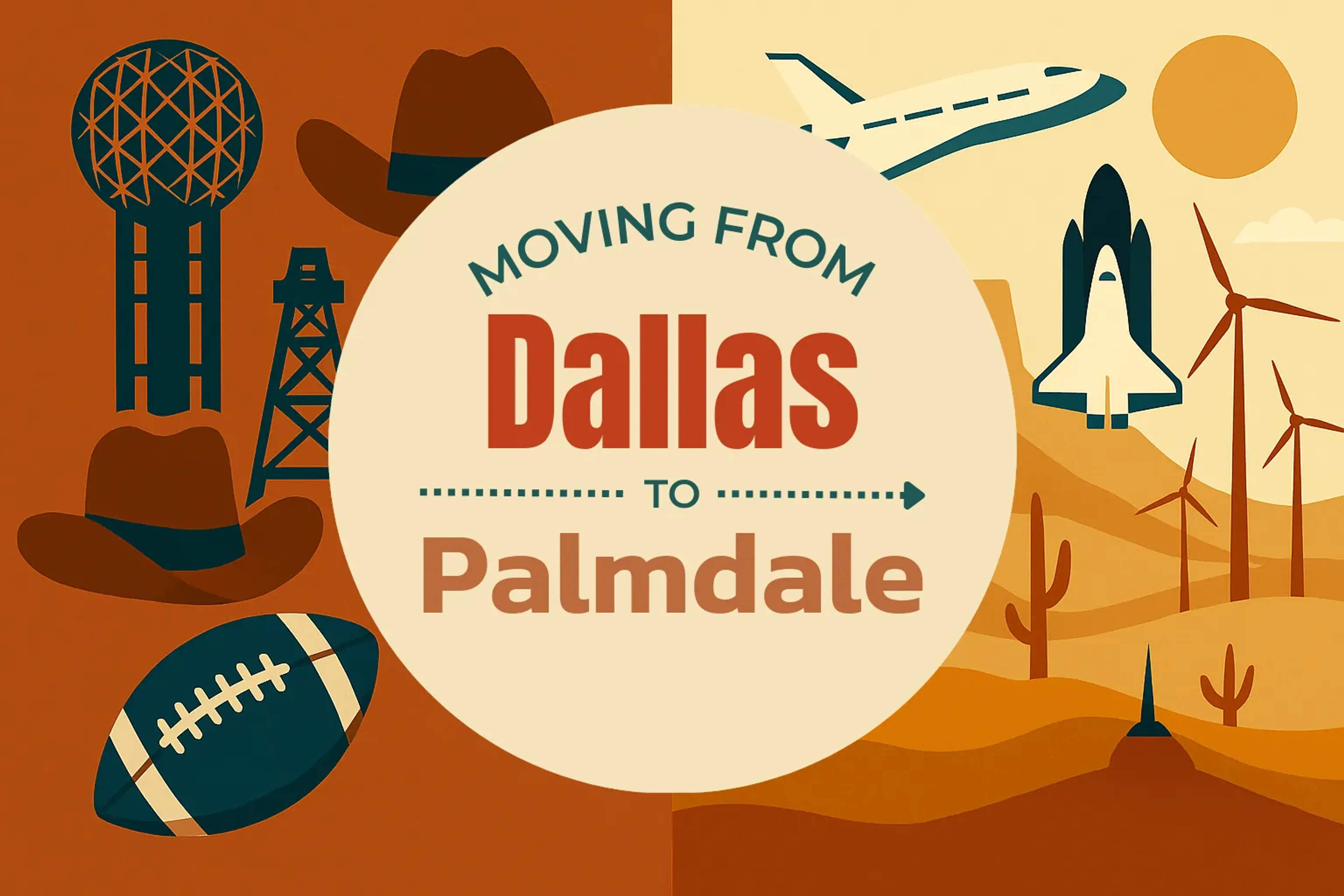 Side-by-side comparison of Dallas to Palmdale moving companies