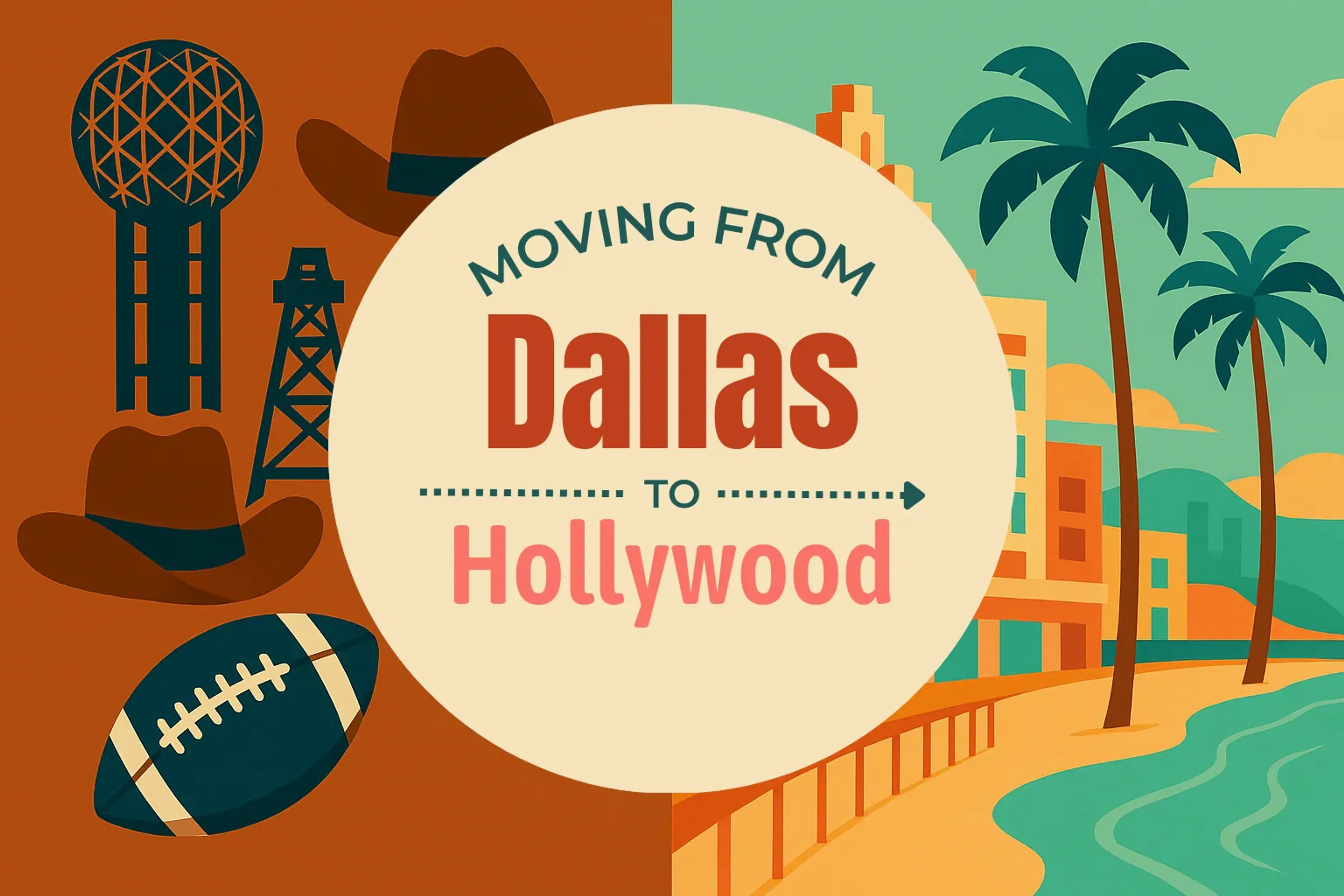 Side-by-side comparison of Dallas to Hollywood moving companies