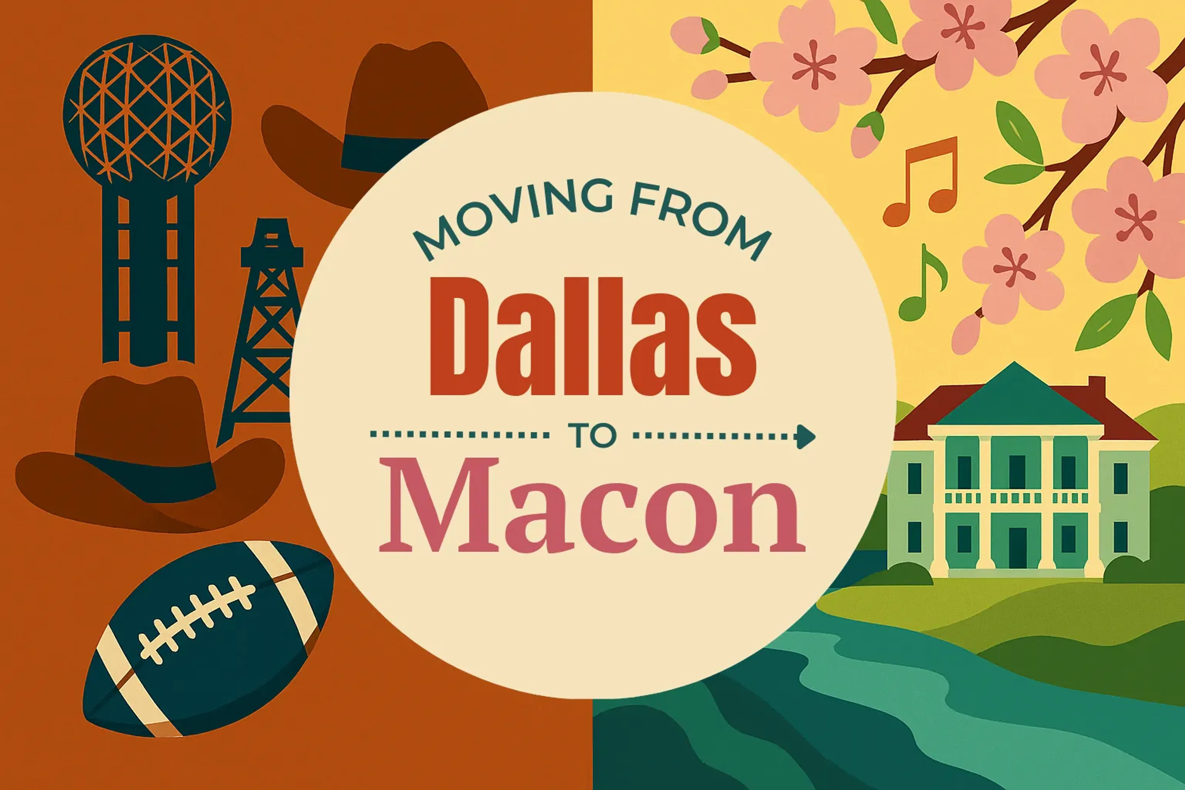 Side-by-side comparison of Dallas to Macon moving companies