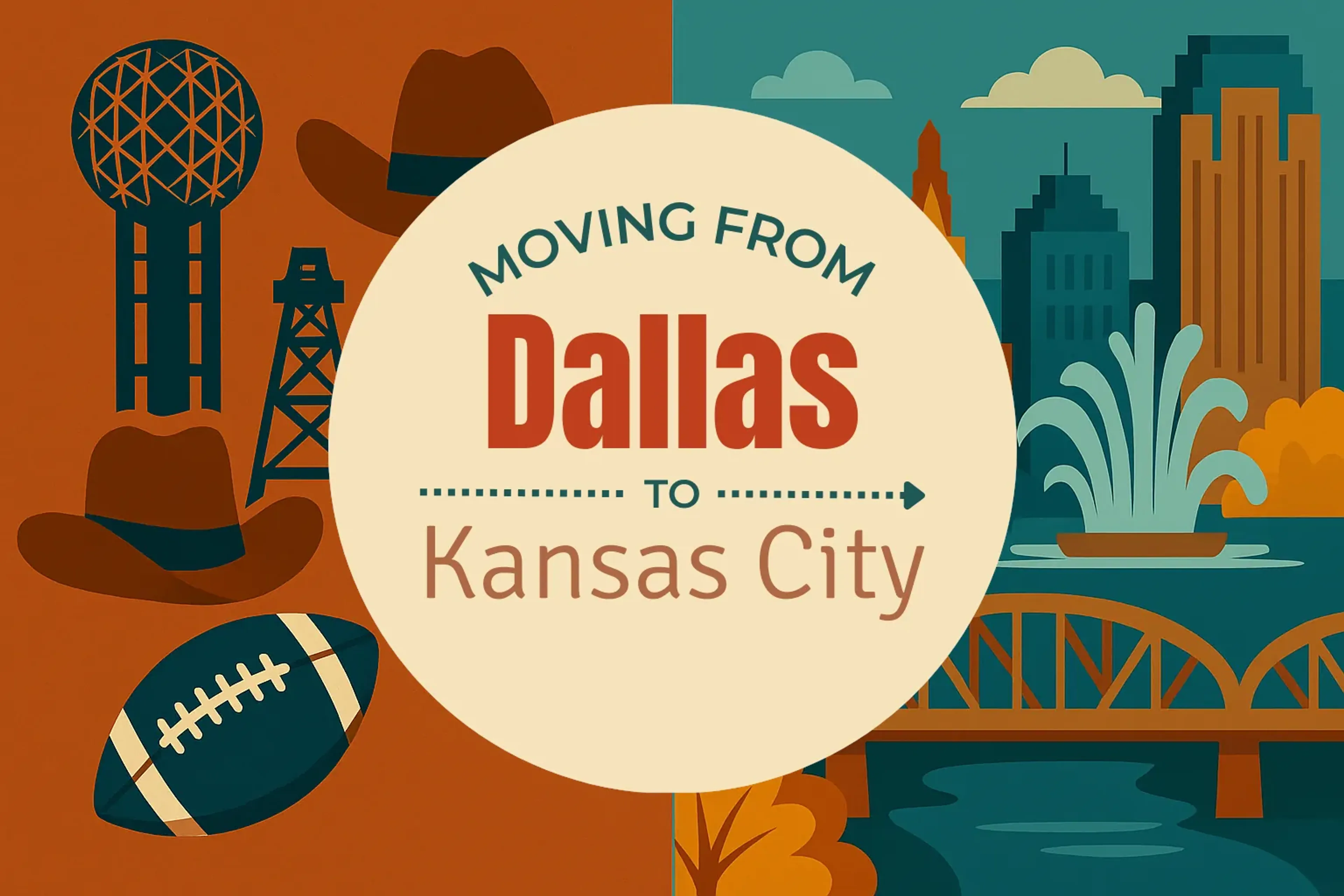 Side-by-side comparison of Dallas to Kansas City moving companies