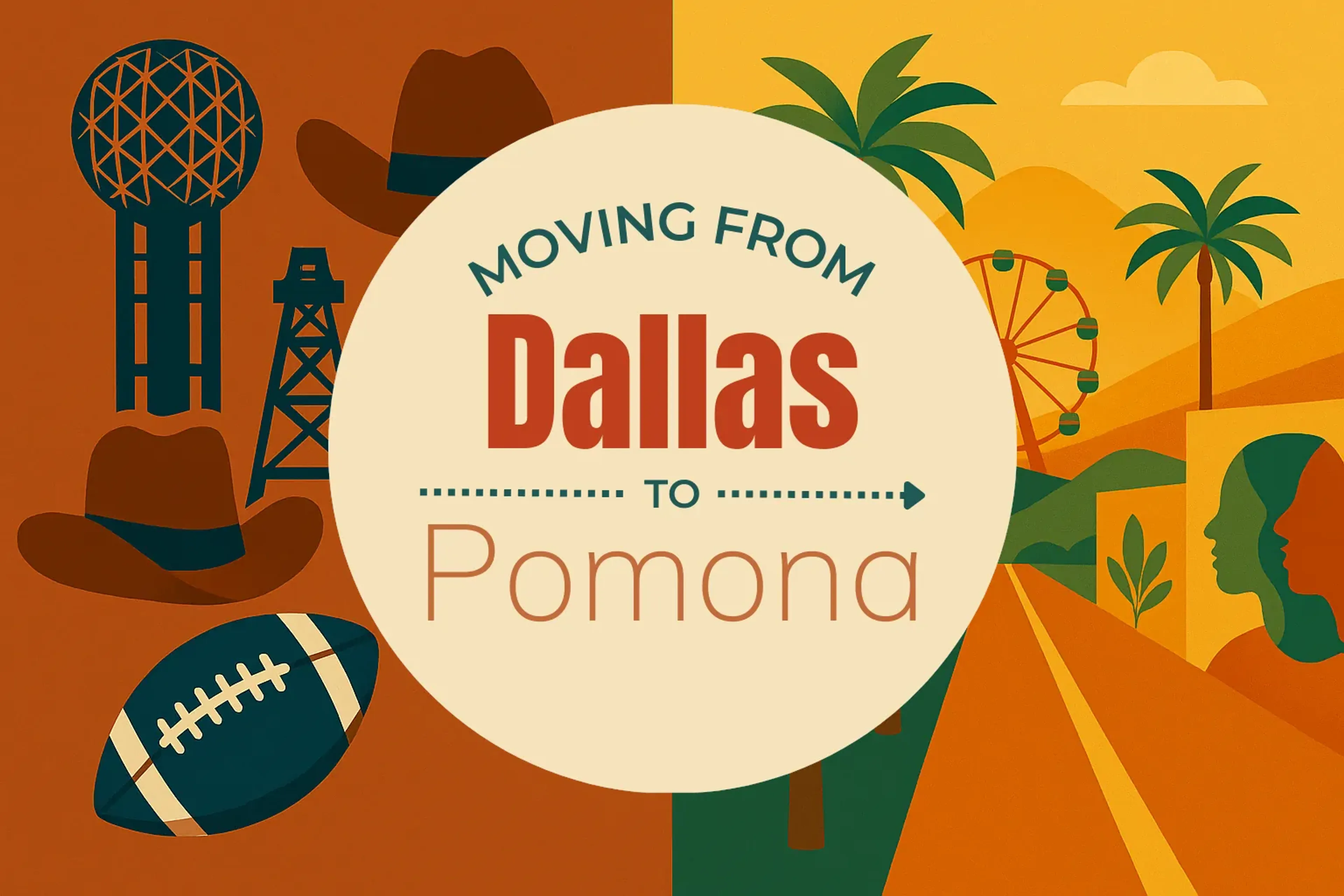 Side-by-side comparison of Dallas to Pomona moving companies